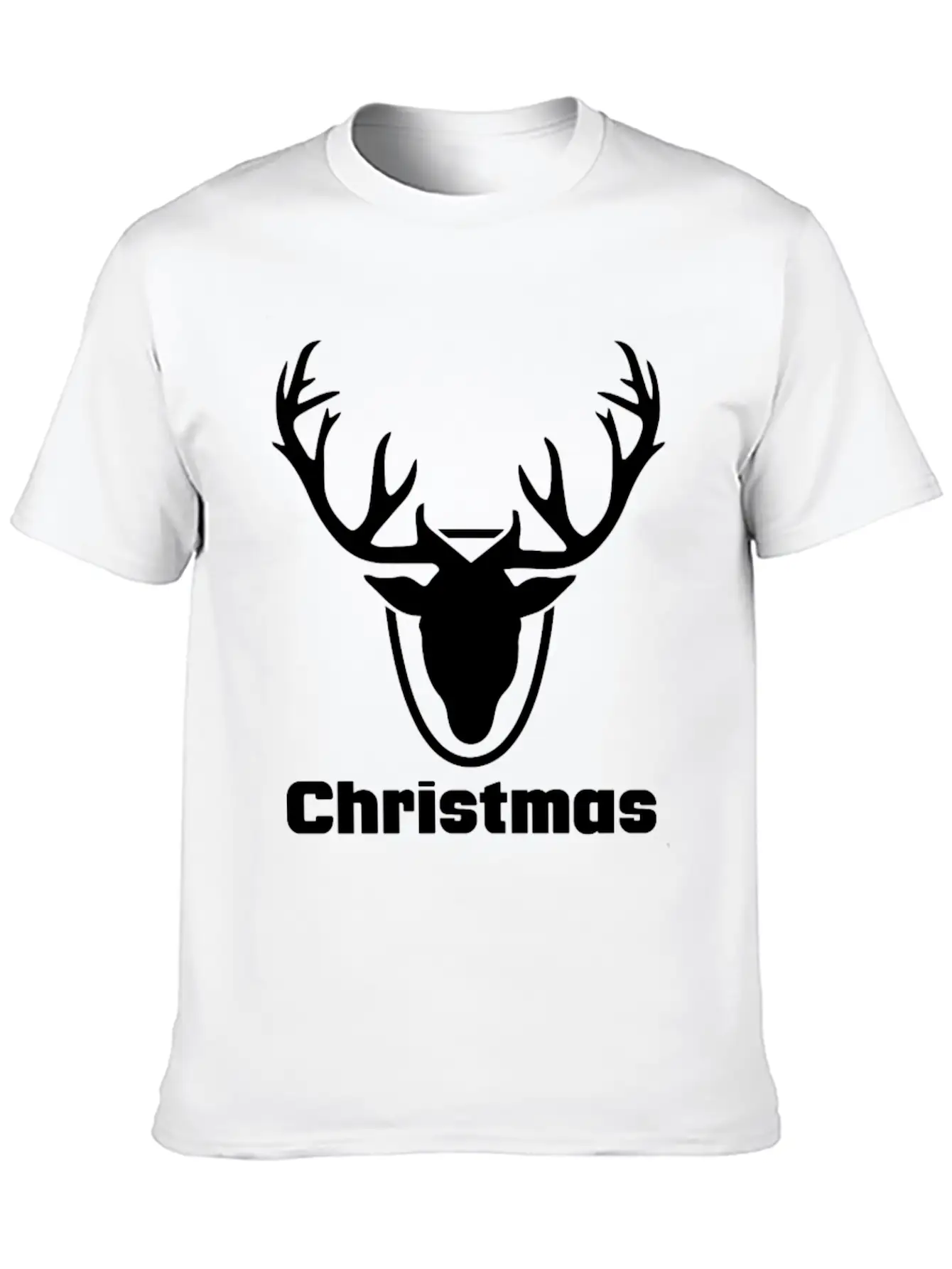 Antlers Merry Christmas Funny Tshirt Unisex Short Sleeve Soft Cotton T-Shirt – Casual Everyday Wear