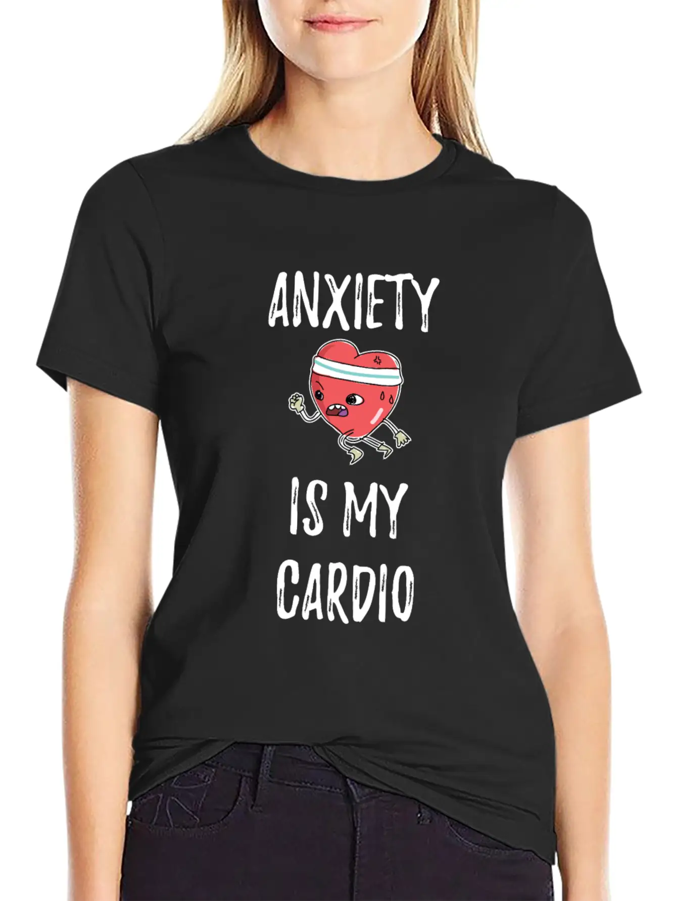 Anxiety Is My Cardio Anxious Person Classic Fit Graphic Tee For Daily Comfort – Unisex Cotton Shirt