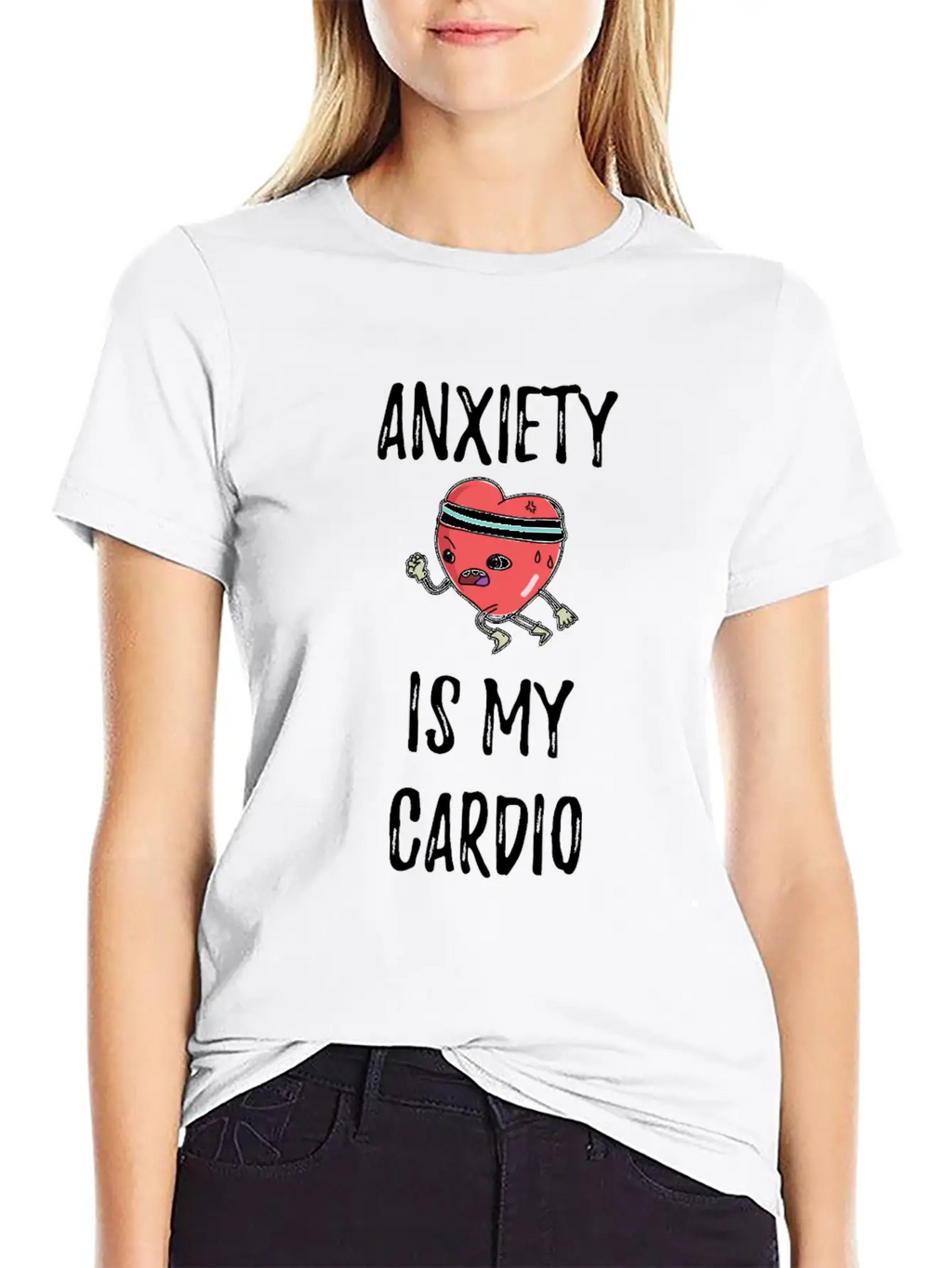 Anxiety Is My Cardio Anxious Person Classic Fit Graphic Tee For Daily Comfort – Unisex Cotton Shirt