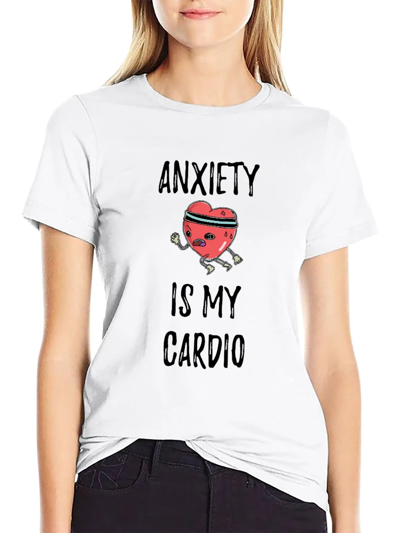 Anxiety Is My Cardio Anxious Person Classic Fit Graphic Tee For Daily Comfort – Unisex Cotton Shirt