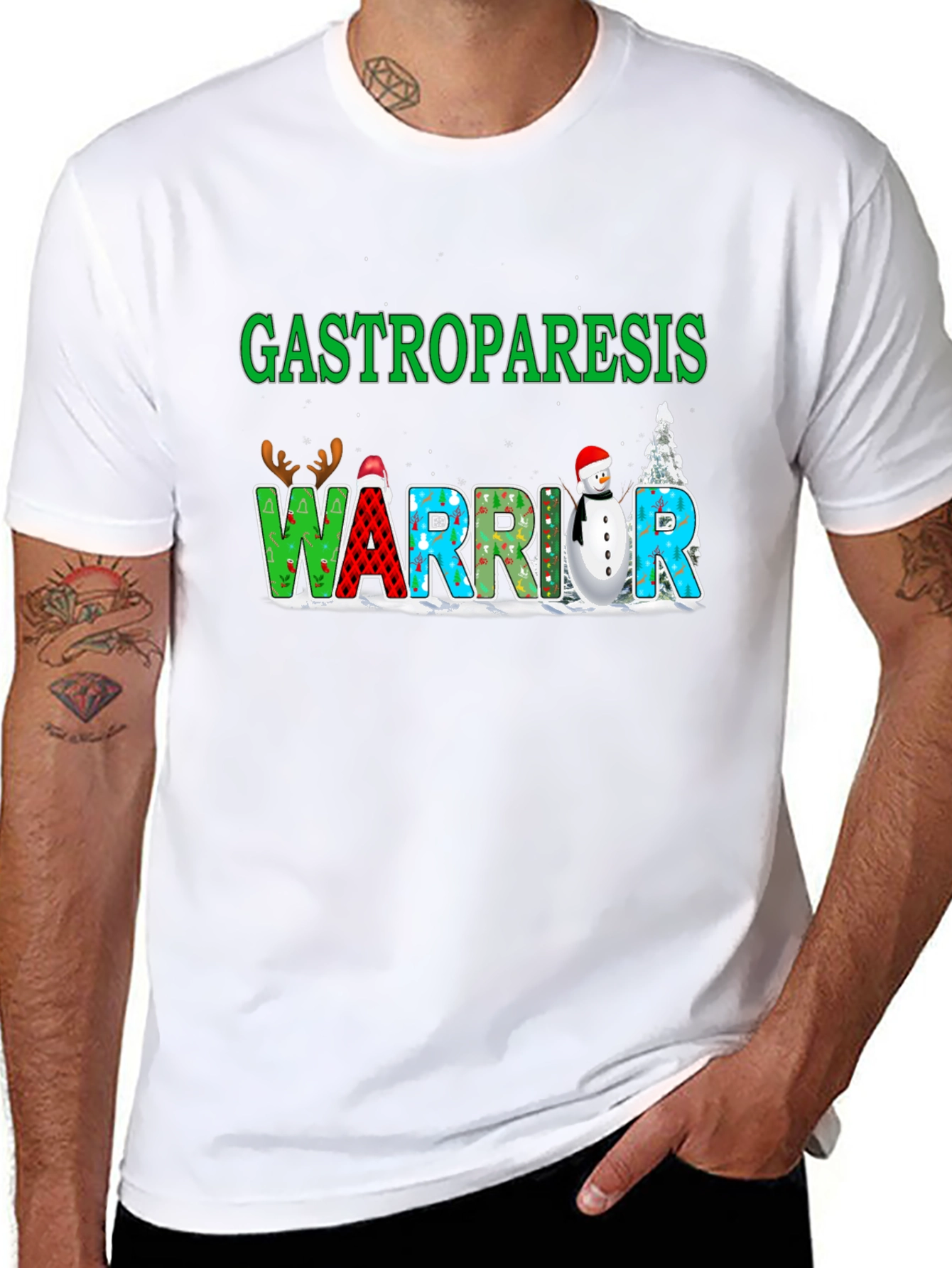 Gastroparesis Warrior Holiday T-Shirt