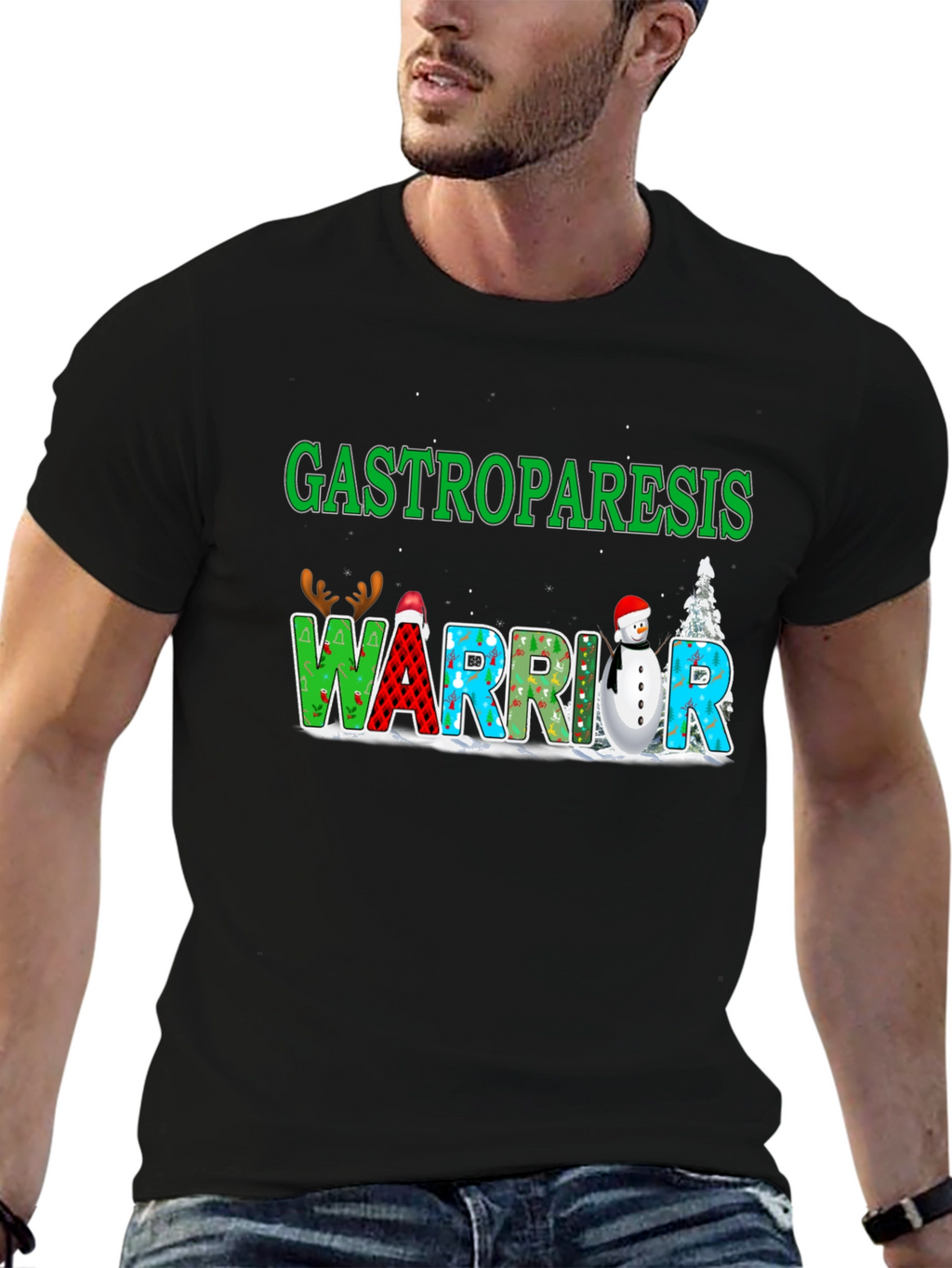 Gastroparesis Warrior Holiday T-Shirt