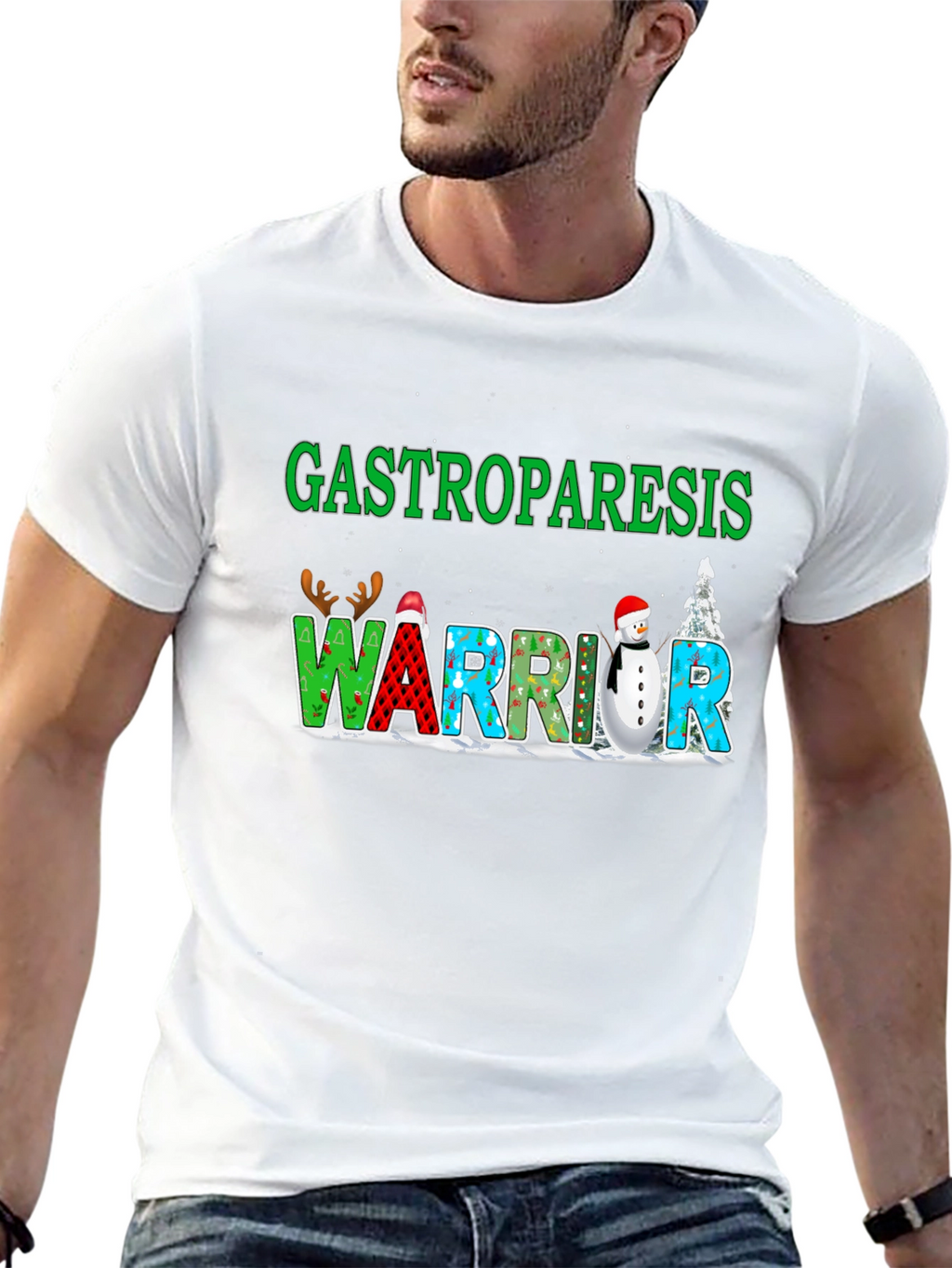 Gastroparesis Warrior Holiday T-Shirt