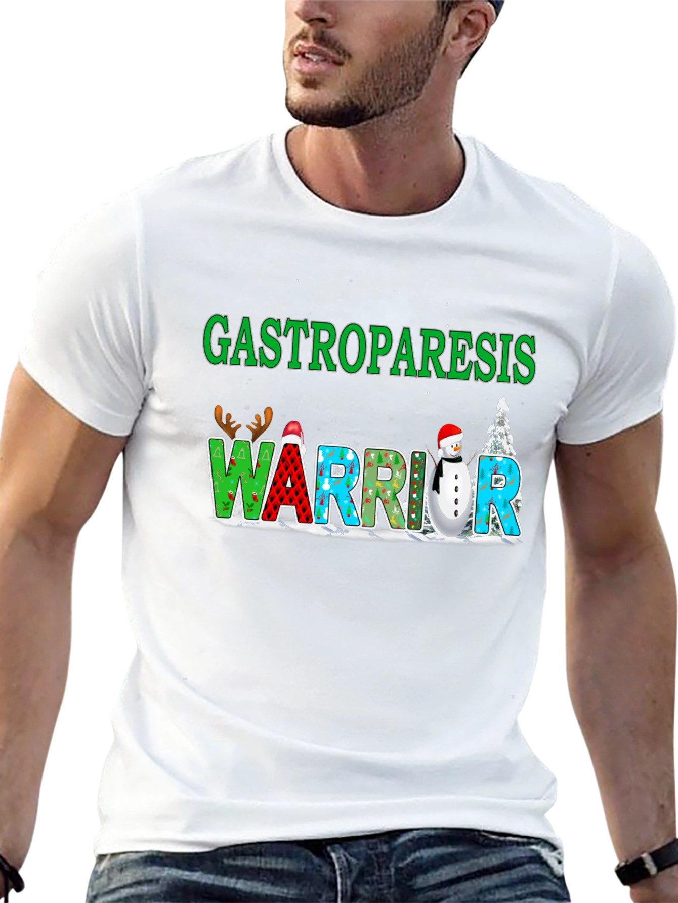 Gastroparesis Warrior Holiday T-Shirt