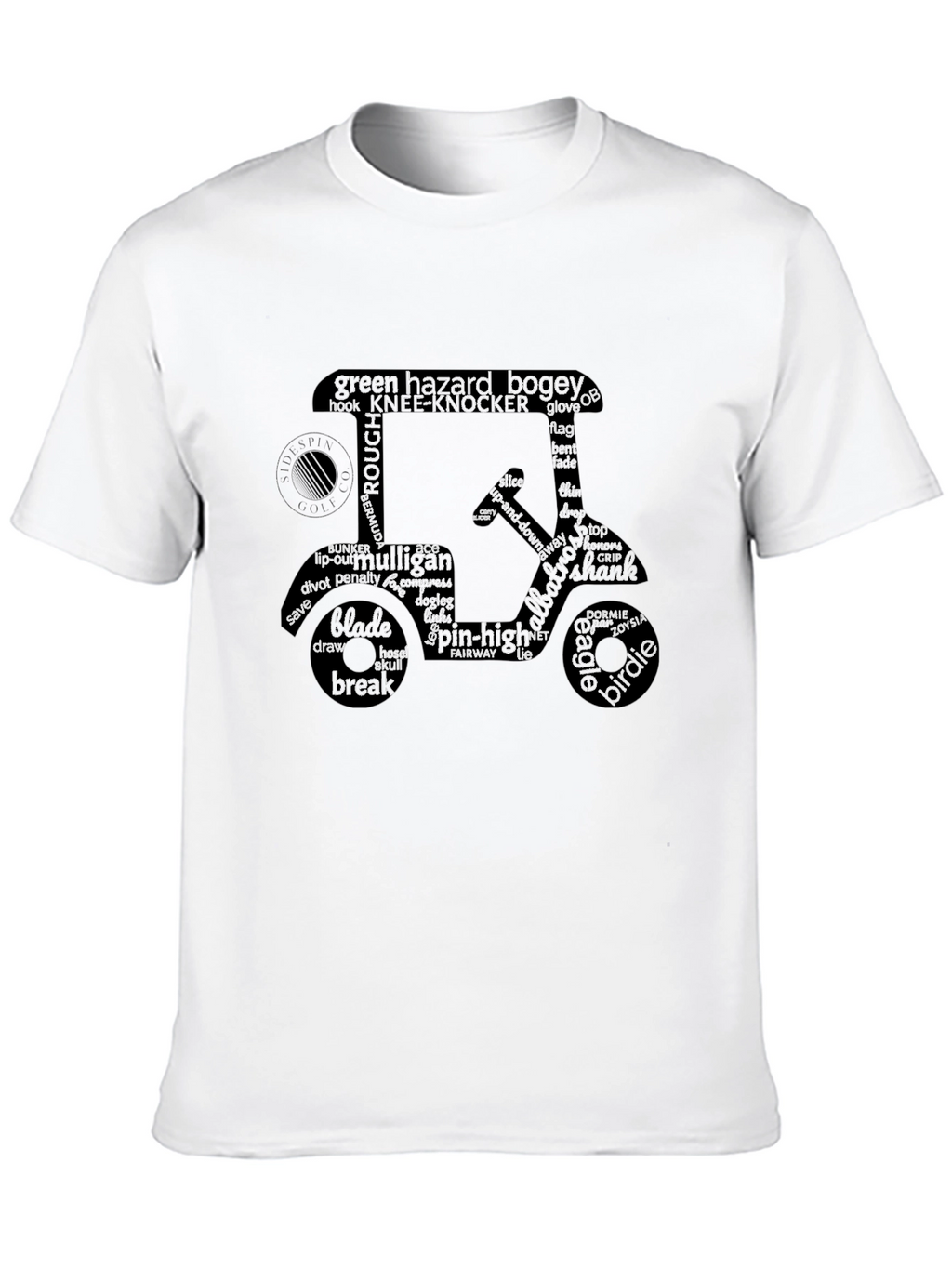 Golf Cart Word Art Tee - Golfers Delight