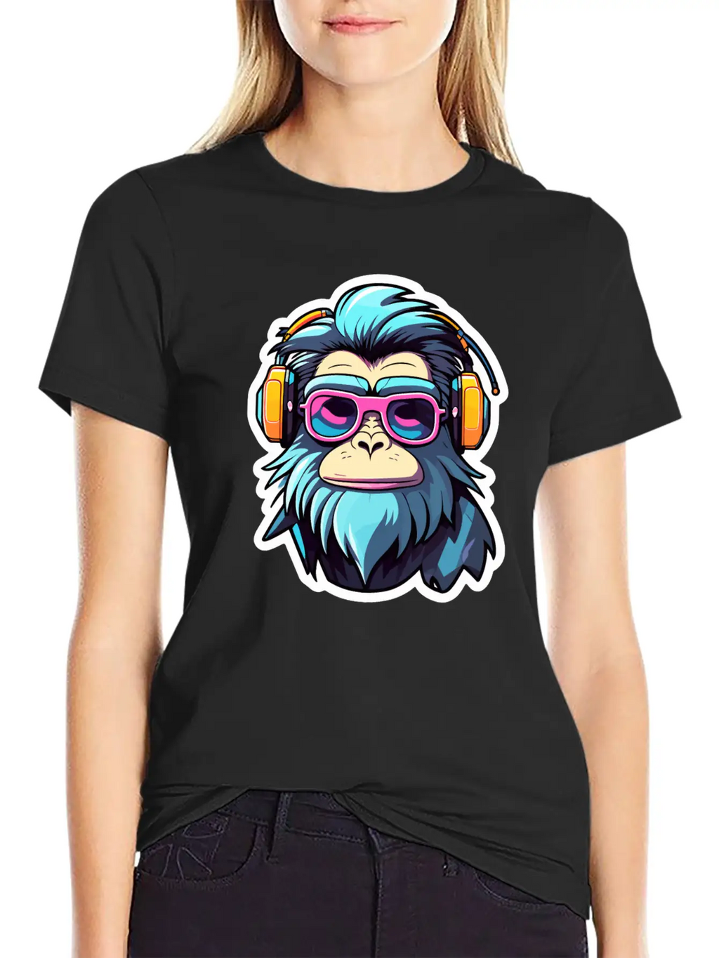 Ape Monkey Illustration Unisex Casual T-Shirt – Clean Design For Daily Comfort