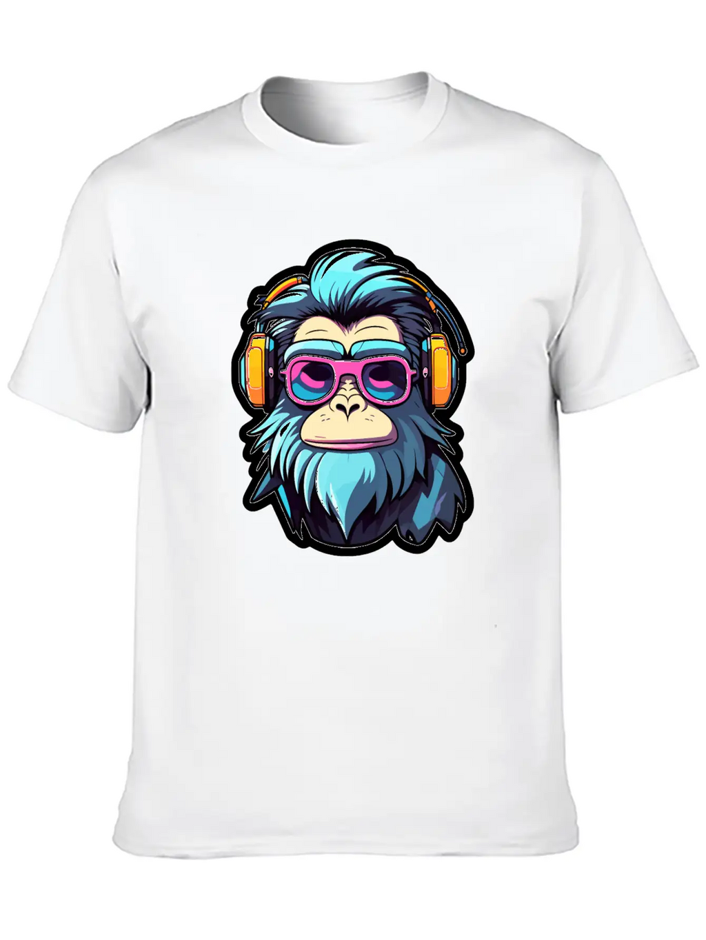 Ape Monkey Illustration Unisex Casual T-Shirt – Clean Design For Daily Comfort