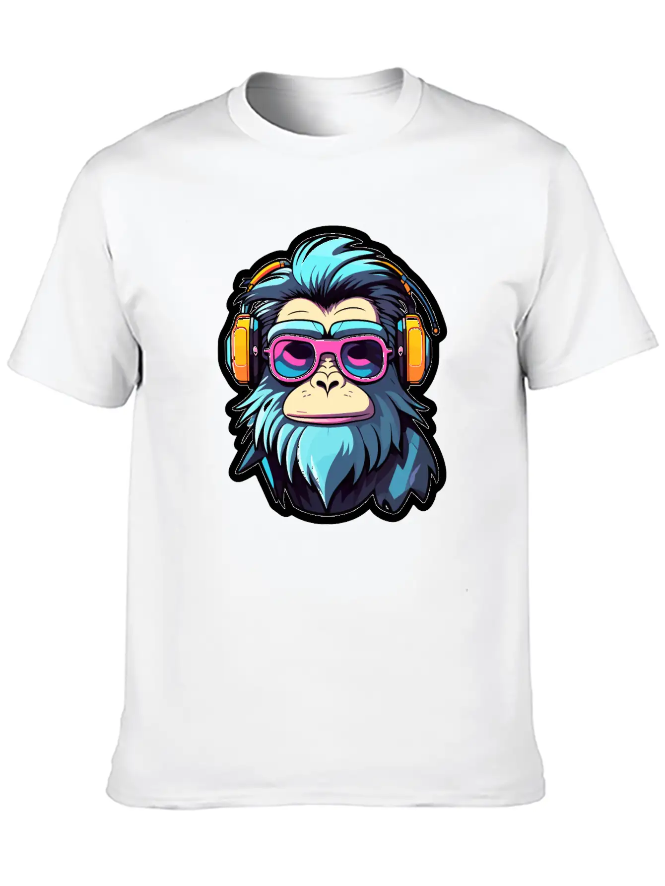 Ape Monkey Illustration Unisex Casual T-Shirt – Clean Design For Daily Comfort