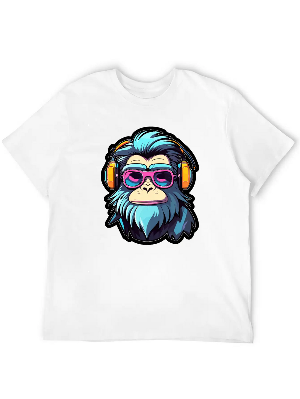 Ape Monkey Illustration Unisex Casual T-Shirt – Clean Design For Daily Comfort