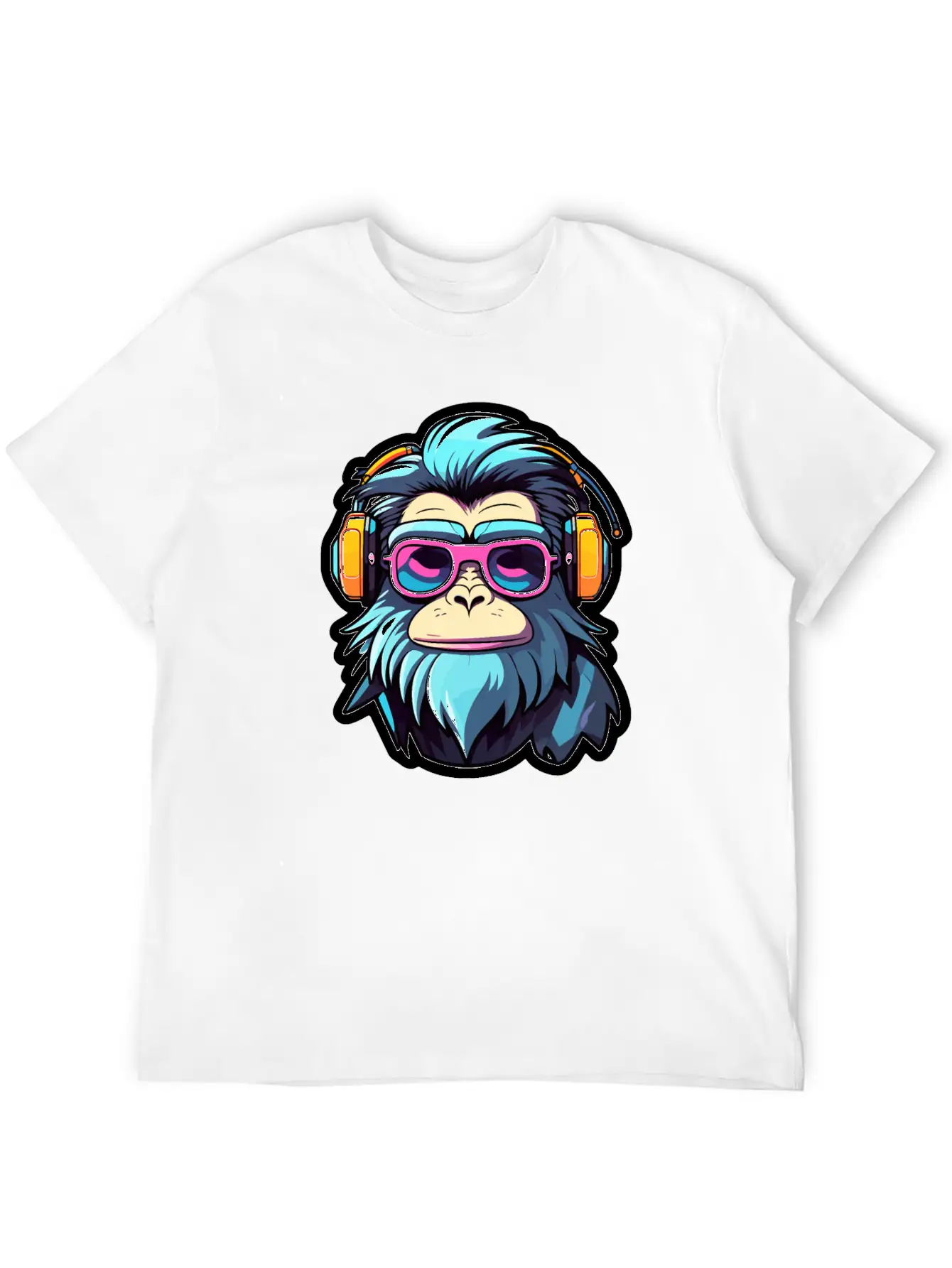 Ape Monkey Illustration Unisex Casual T-Shirt – Clean Design For Daily Comfort