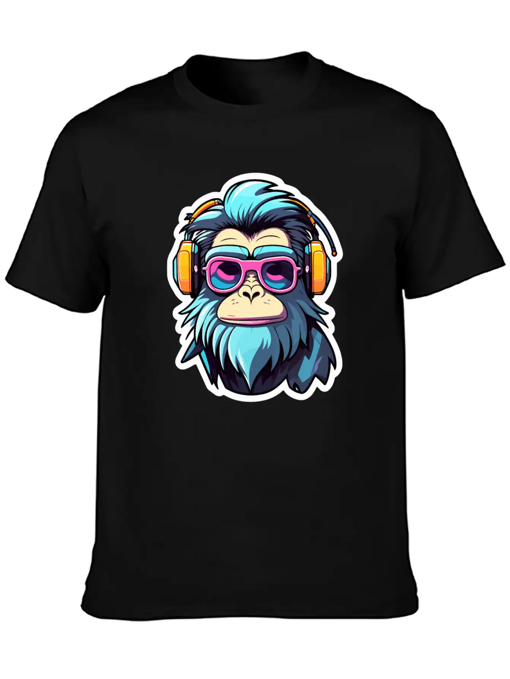 Ape Monkey Illustration Unisex Casual T-Shirt – Clean Design For Daily Comfort