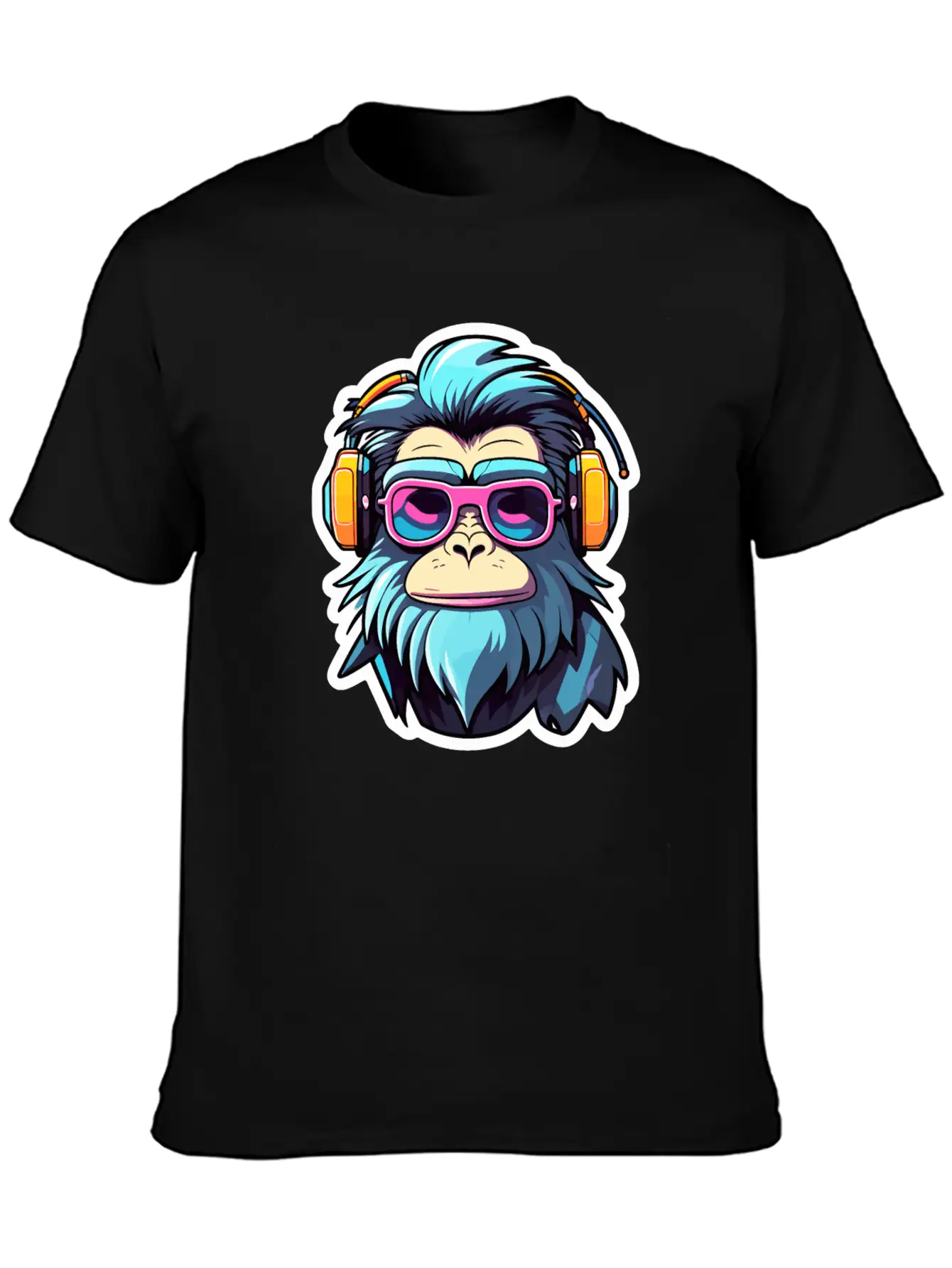 Ape Monkey Illustration Unisex Casual T-Shirt – Clean Design For Daily Comfort