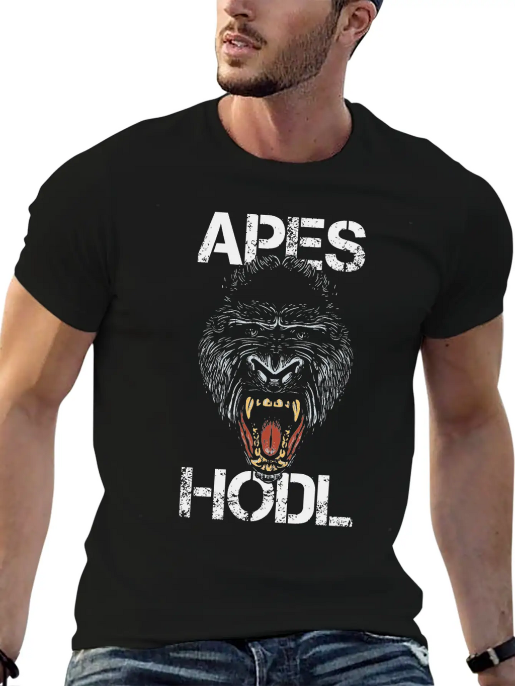 Apes Hodl Investing Stock Markets Investor Buy And Breathable Soft Cotton T-Shirt – Timeless Casual Look