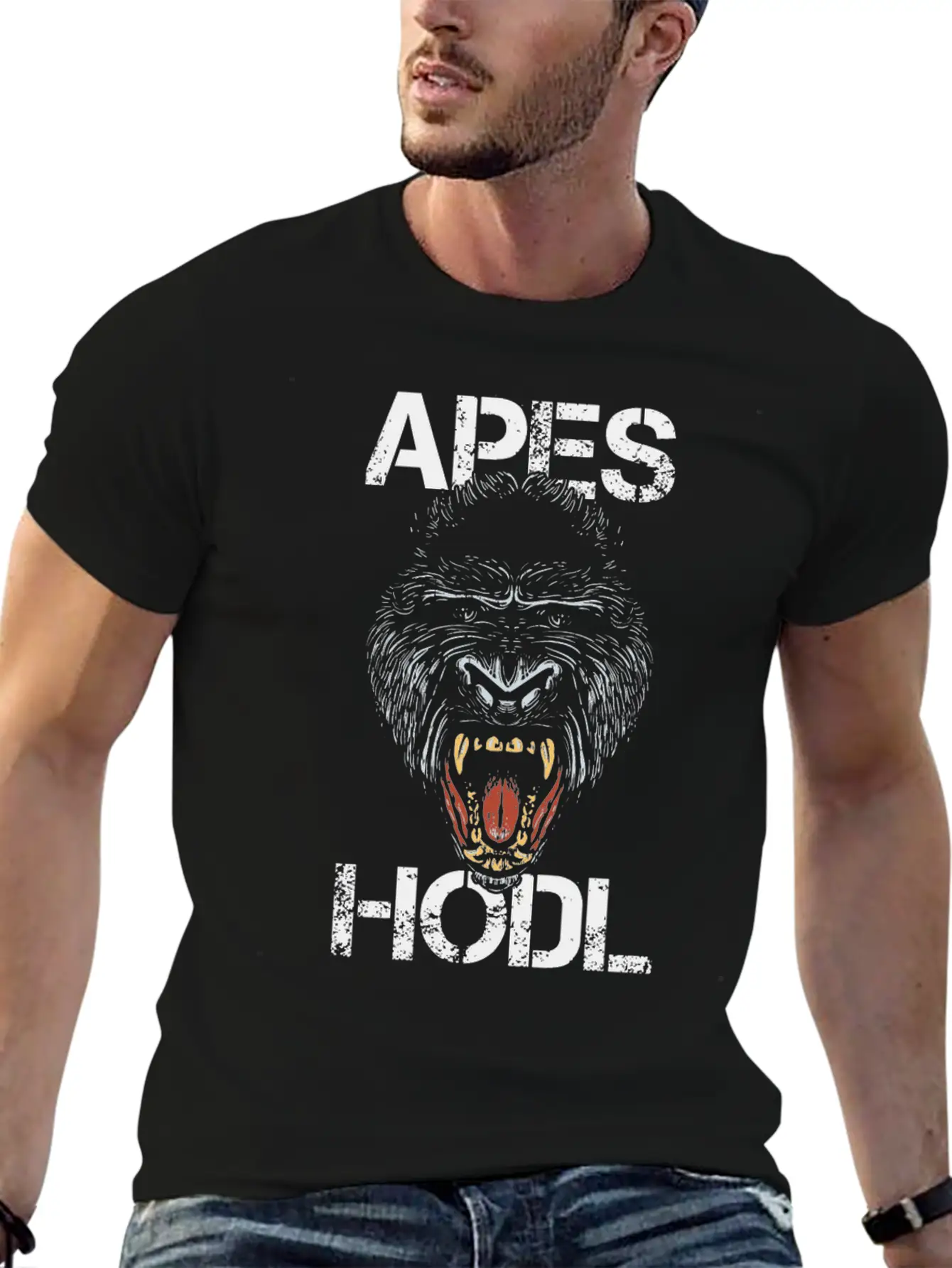 Apes Hodl Investing Stock Markets Investor Buy And Breathable Soft Cotton T-Shirt – Timeless Casual Look
