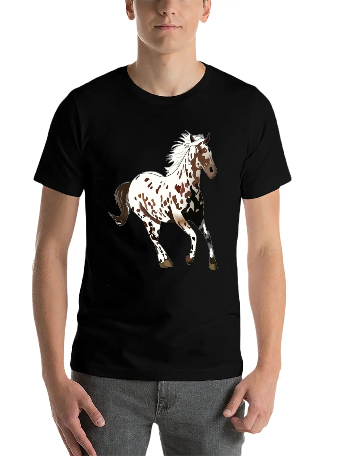 Appaloosa Horse - Horse Lover Gift, Horse Painting Breathable Soft Cotton T-Shirt – Timeless Casual Look