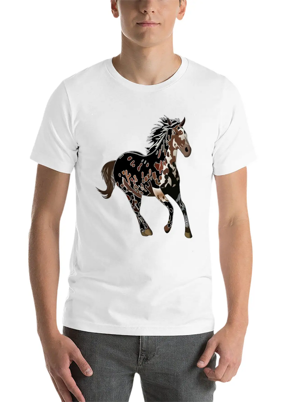 Appaloosa Horse - Horse Lover Gift, Horse Painting Breathable Soft Cotton T-Shirt – Timeless Casual Look