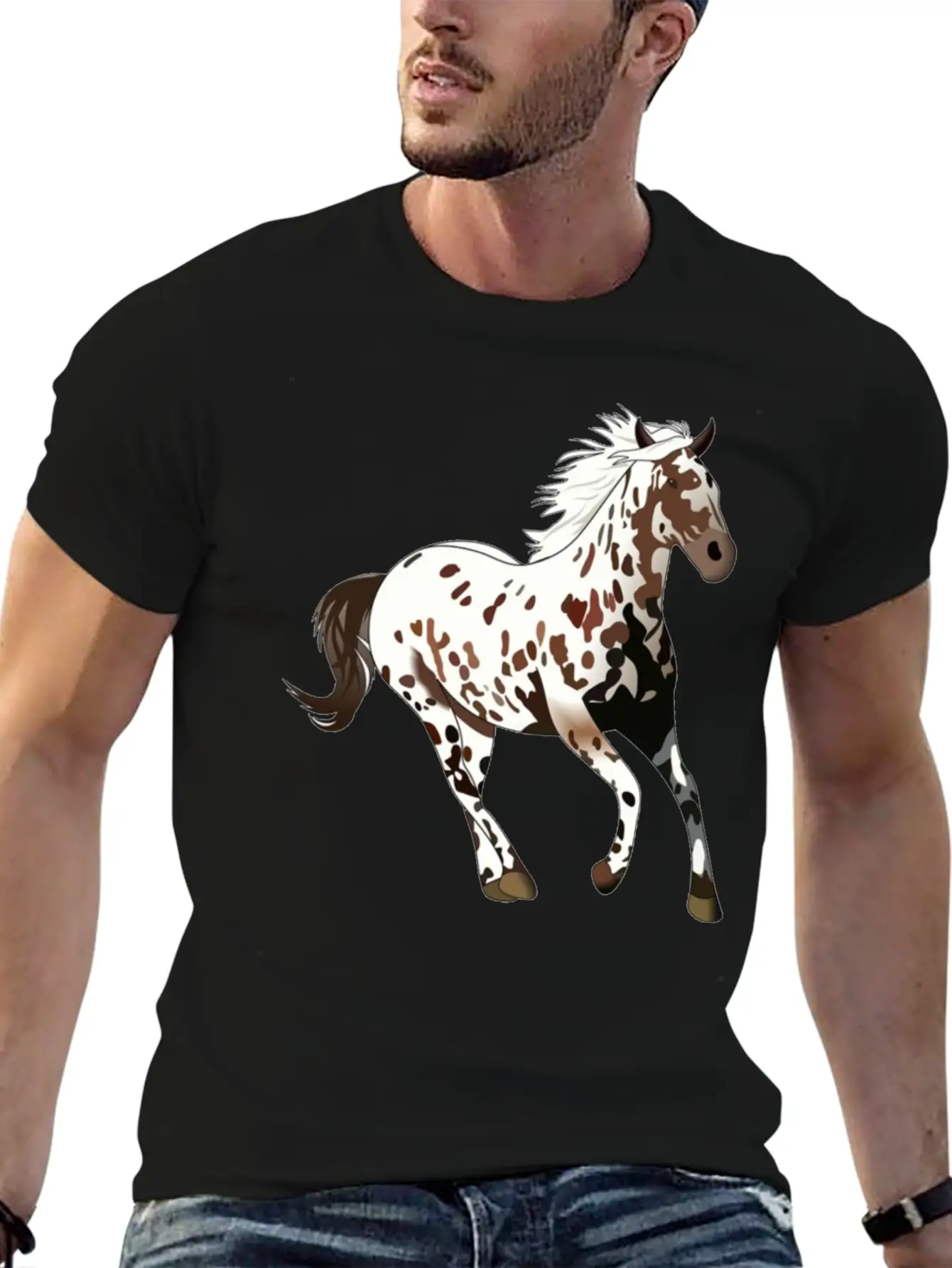 Appaloosa Horse - Horse Lover Gift, Horse Painting Breathable Soft Cotton T-Shirt – Timeless Casual Look