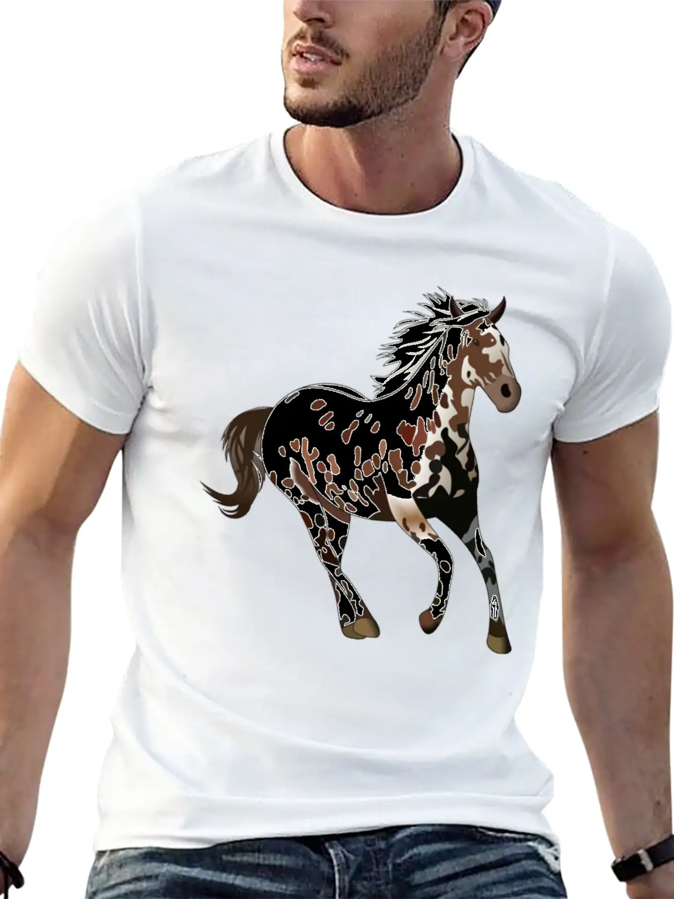 Appaloosa Horse - Horse Lover Gift, Horse Painting Breathable Soft Cotton T-Shirt – Timeless Casual Look