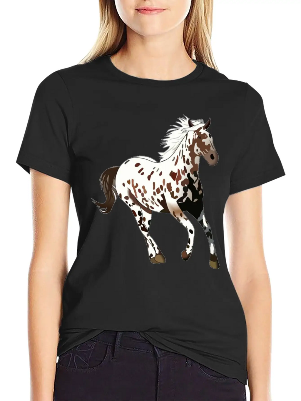 Appaloosa Horse - Horse Lover Gift, Horse Painting Breathable Soft Cotton T-Shirt – Timeless Casual Look