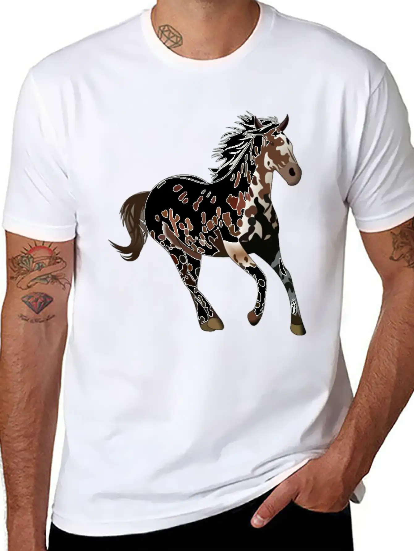 Appaloosa Horse - Horse Lover Gift, Horse Painting Breathable Soft Cotton T-Shirt – Timeless Casual Look