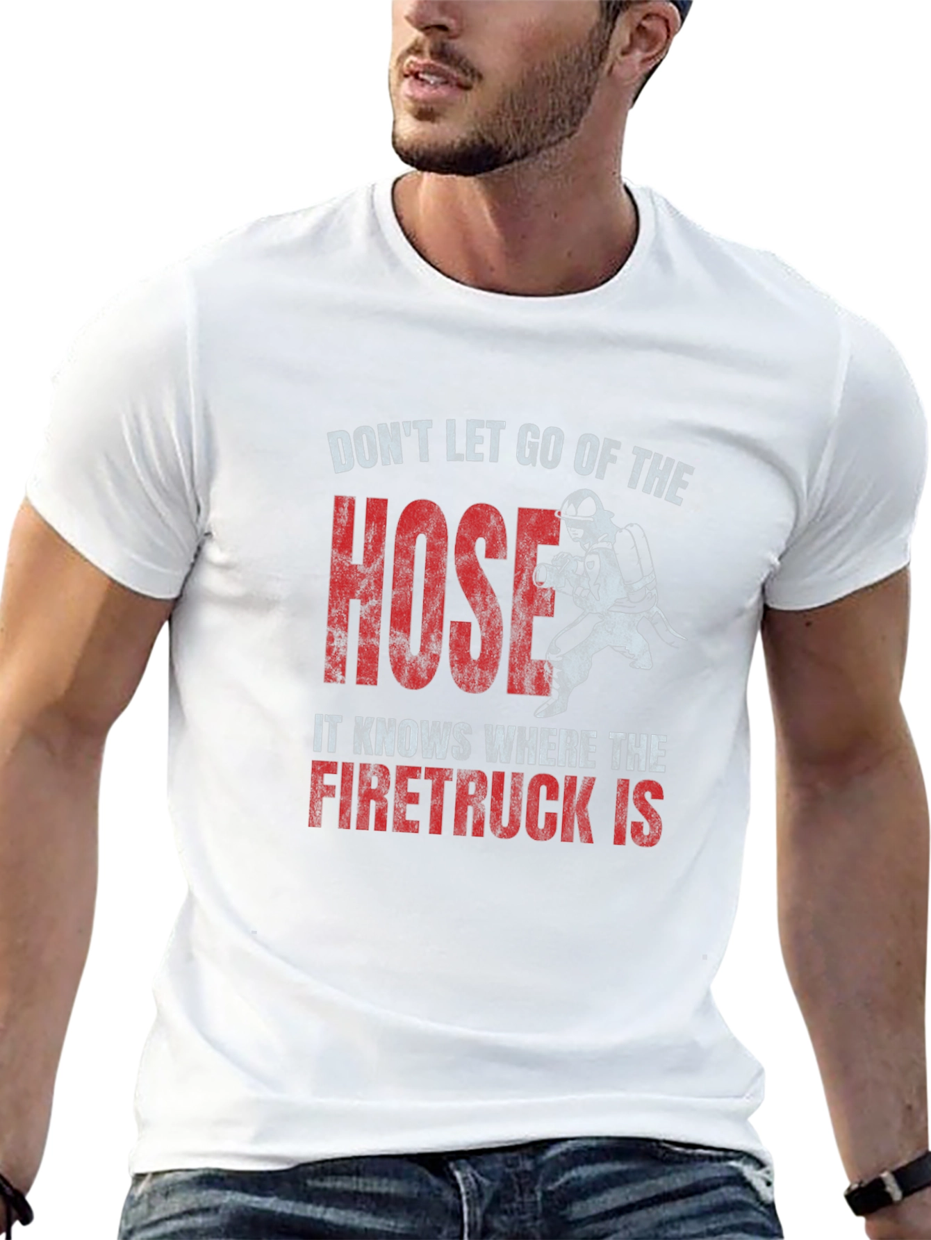 Firefighter Hose Graphic T-Shirt