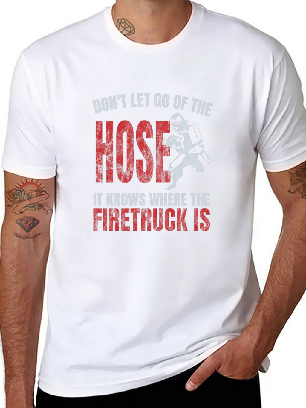 Firefighter Hose Graphic T-Shirt