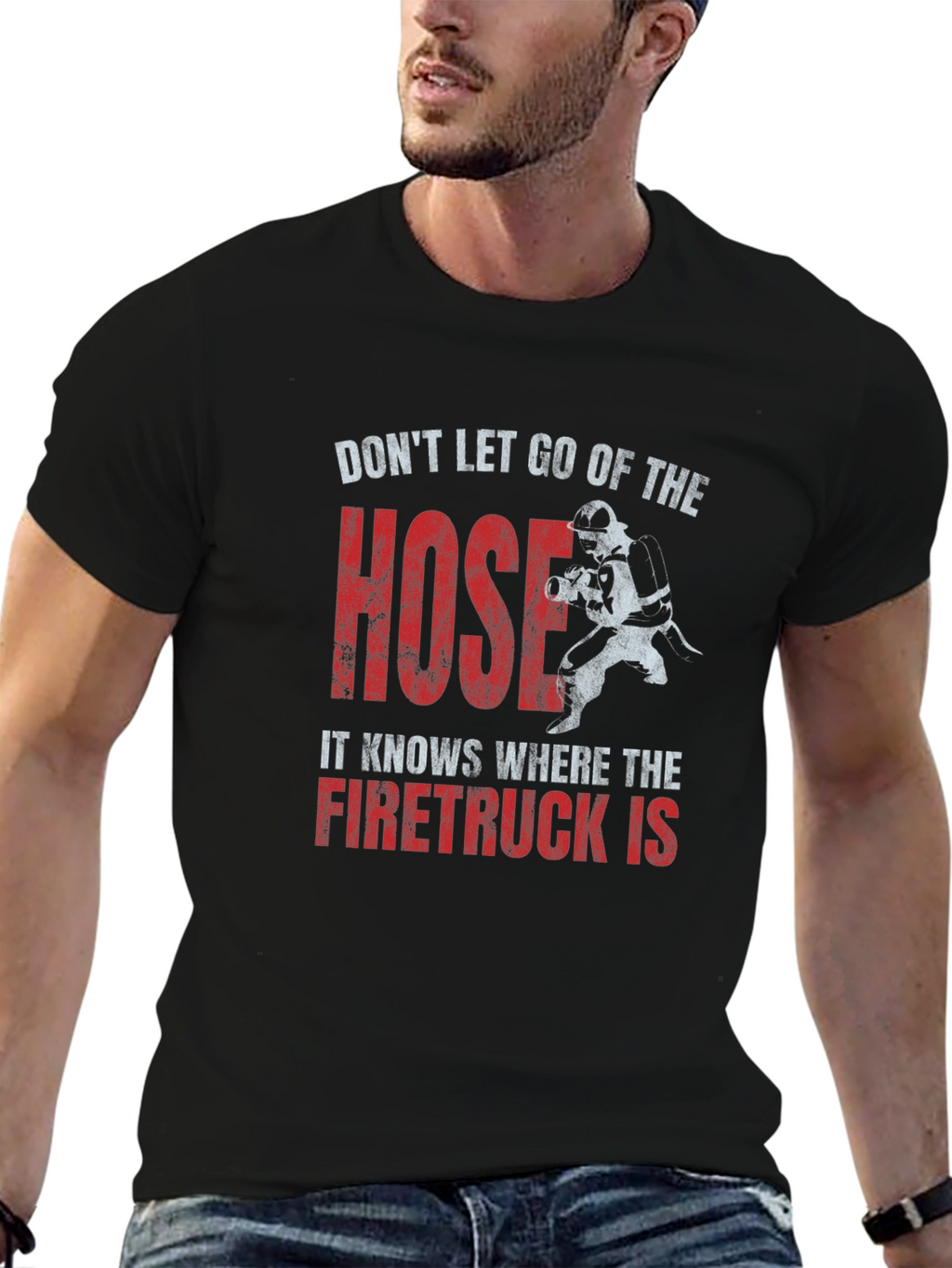 Firefighter Hose Graphic T-Shirt