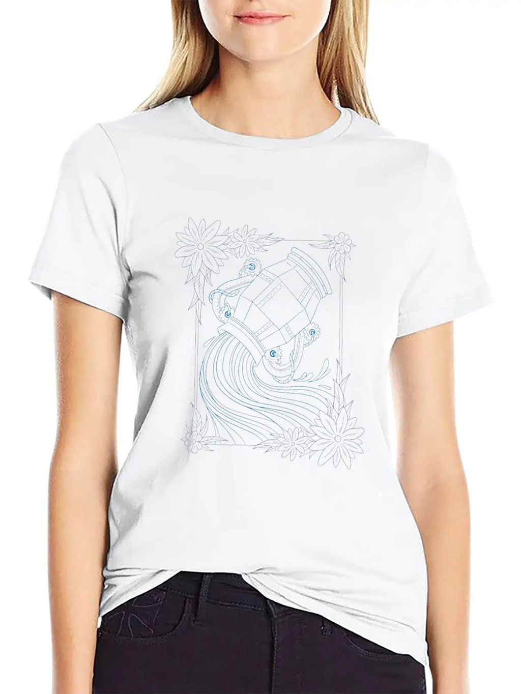 Aquarius Steampunk Innovation Breathable Graphic T-Shirt – Perfect For Casual Days