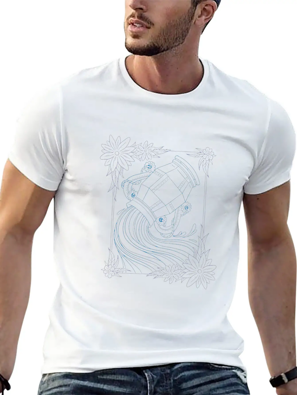 Aquarius Steampunk Innovation Breathable Graphic T-Shirt – Perfect For Casual Days