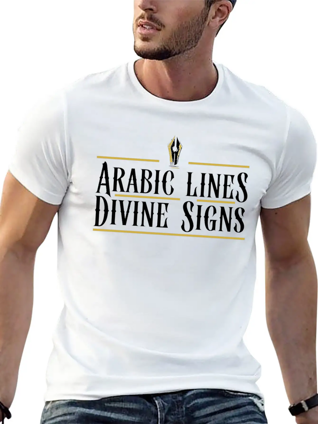 Arabic Calligraphy Calligraphic Writing Lettering Unisex Casual T-Shirt – Clean Design For Daily Comfort