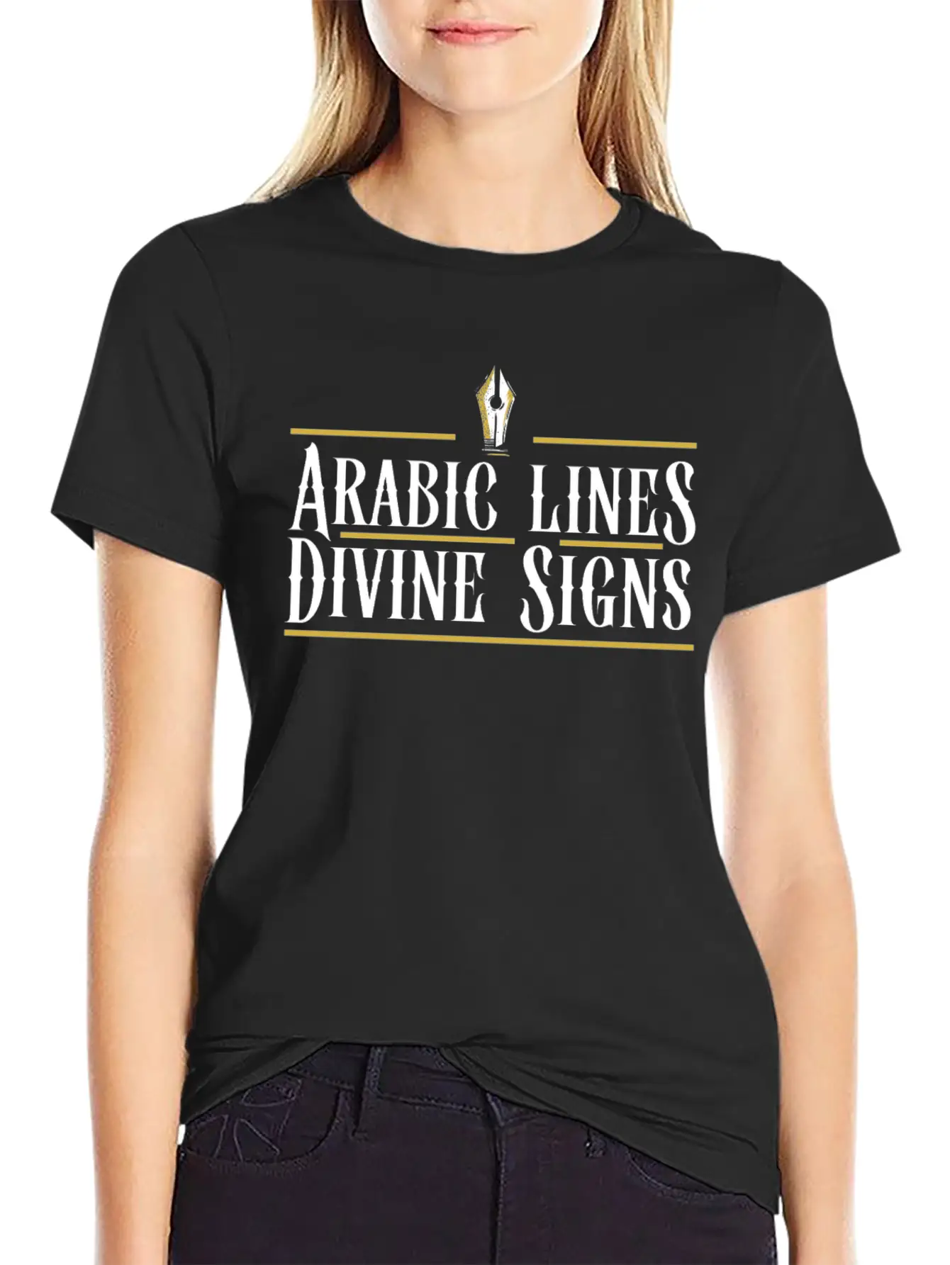 Arabic Calligraphy Calligraphic Writing Lettering Unisex Casual T-Shirt – Clean Design For Daily Comfort