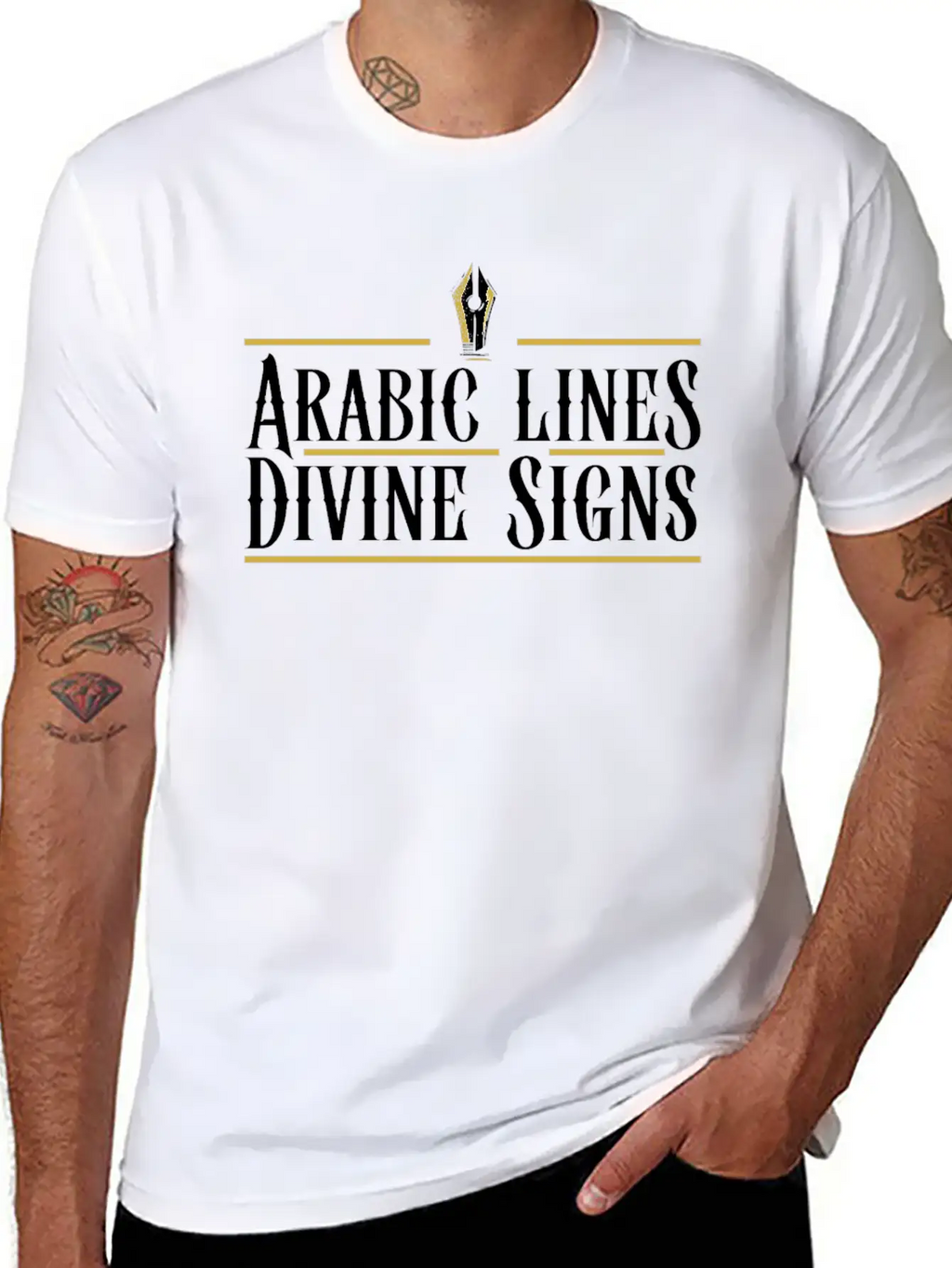 Arabic Calligraphy Calligraphic Writing Lettering Unisex Casual T-Shirt – Clean Design For Daily Comfort