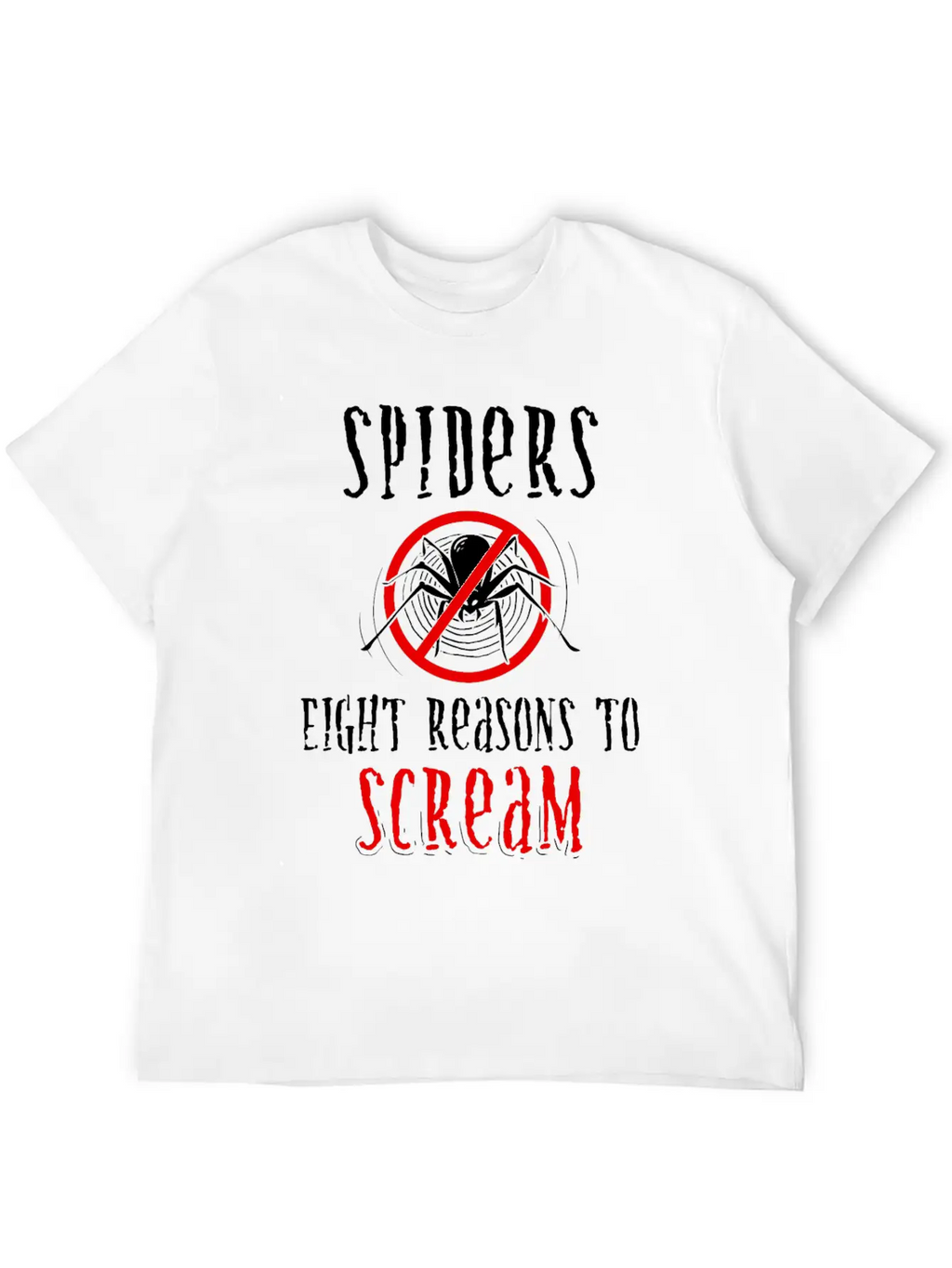 Arachnophobia Fear Of Spiders Arachnid Phobia Casual Graphic T-Shirt – Simple And Comfortable Daily Wear