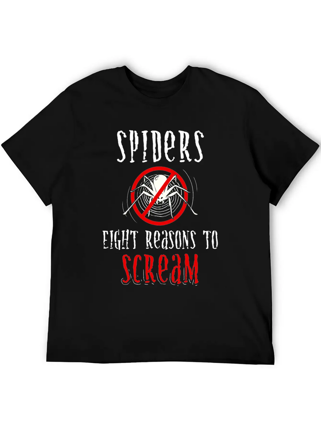 Arachnophobia Fear Of Spiders Arachnid Phobia Casual Graphic T-Shirt – Simple And Comfortable Daily Wear