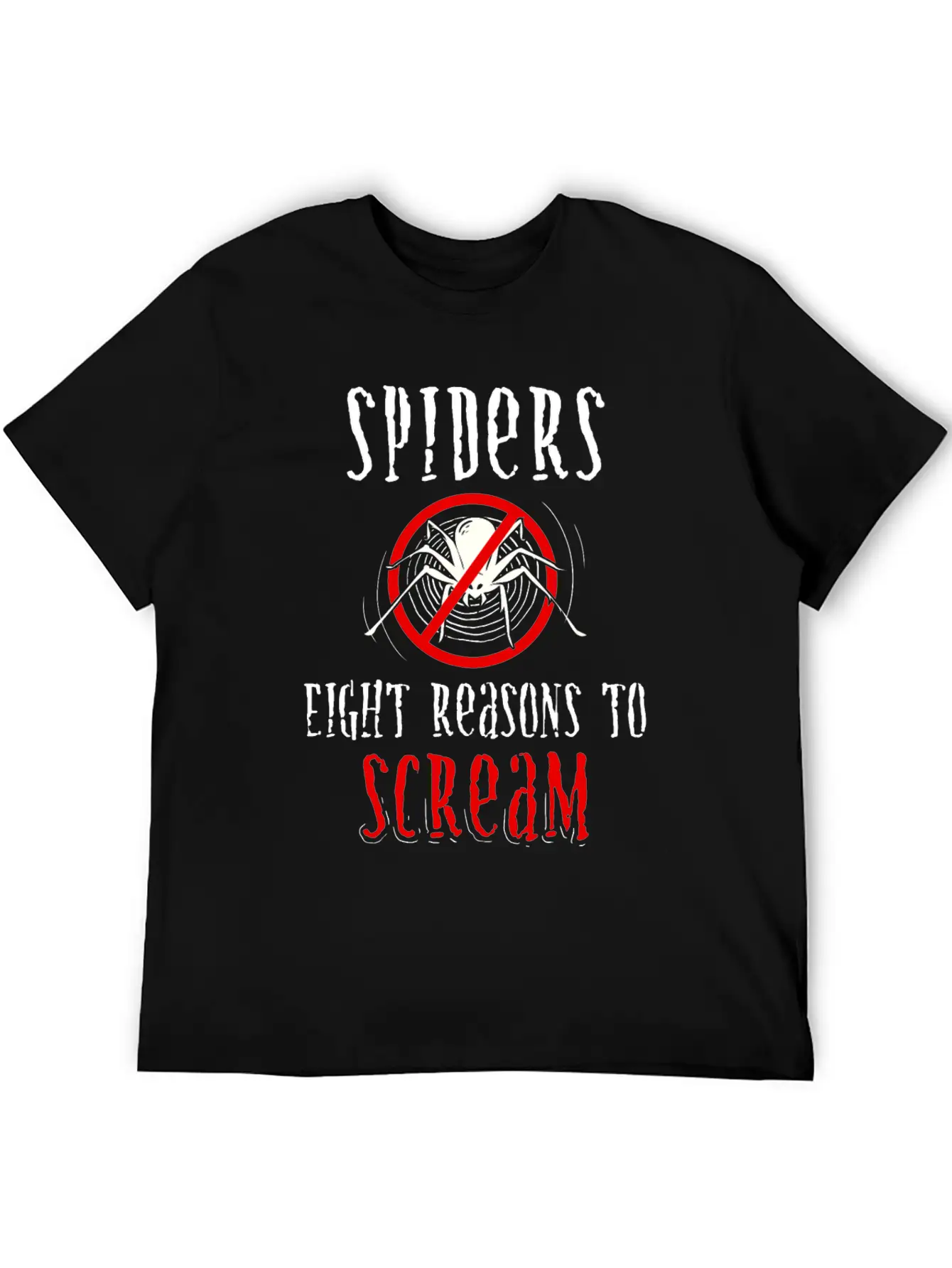 Arachnophobia Fear Of Spiders Arachnid Phobia Casual Graphic T-Shirt – Simple And Comfortable Daily Wear