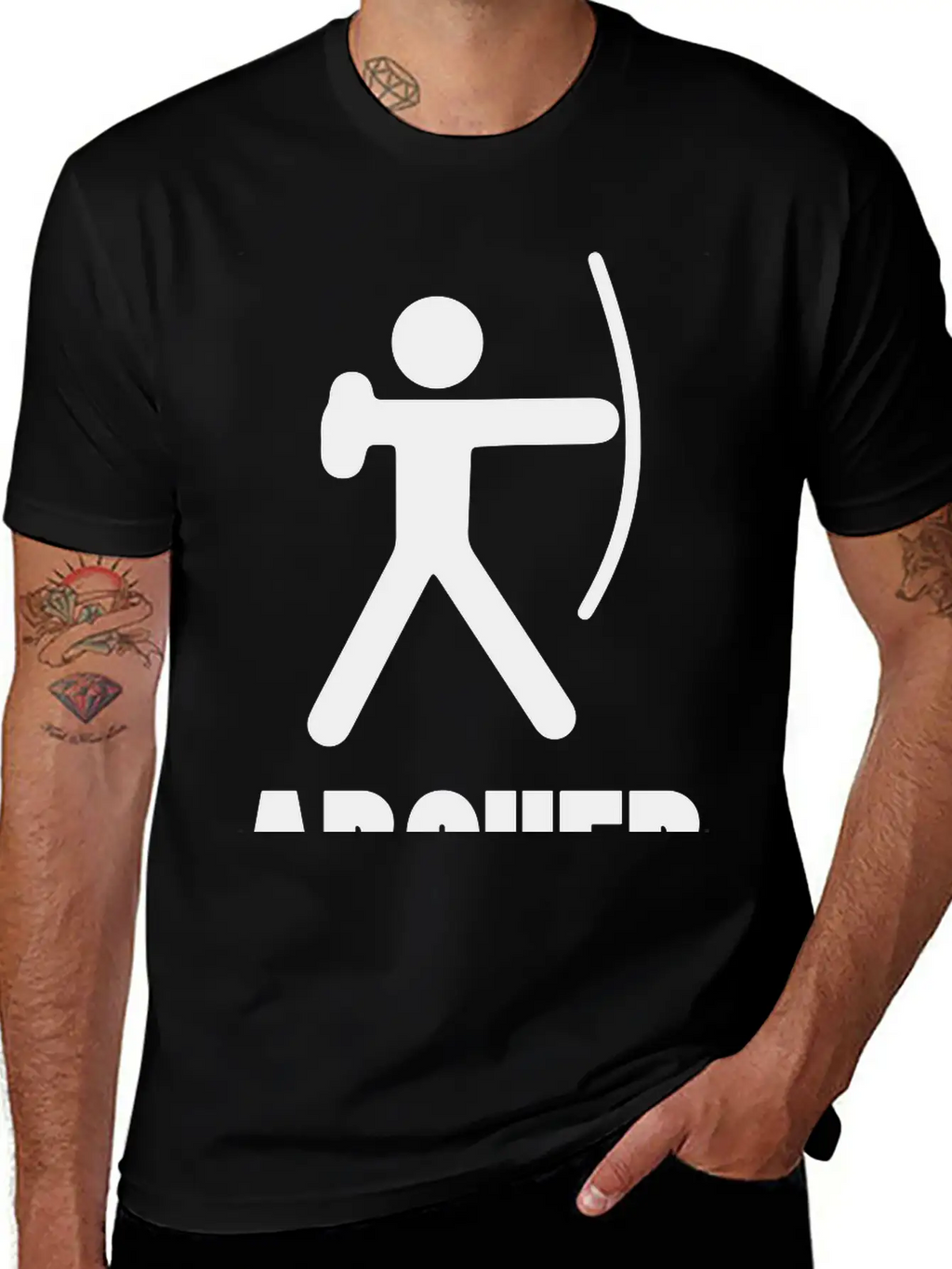 ARCHER (Archery Stickman/Stickfigure) Unisex Casual T-Shirt – Clean Design For Daily Comfort