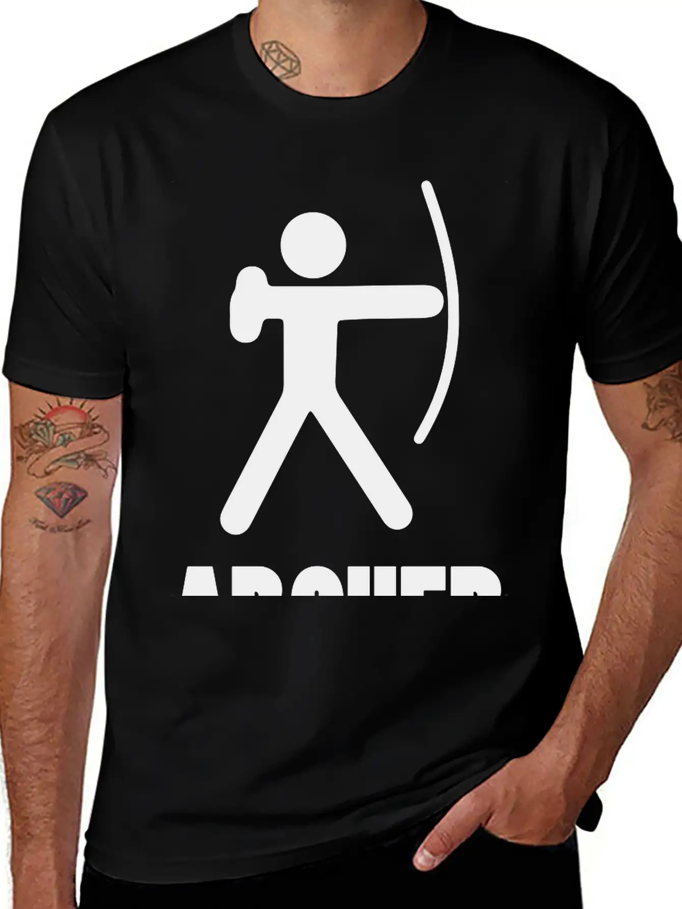 ARCHER (Archery Stickman/Stickfigure) Unisex Casual T-Shirt – Clean Design For Daily Comfort