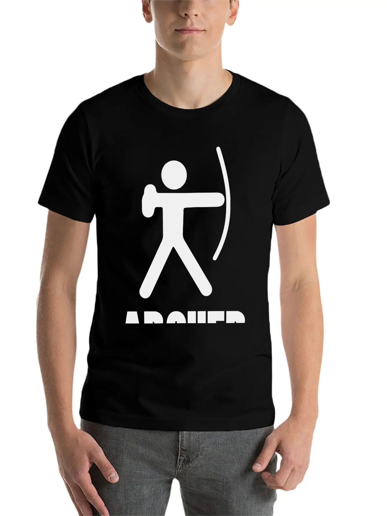 ARCHER (Archery Stickman/Stickfigure) Unisex Casual T-Shirt – Clean Design For Daily Comfort