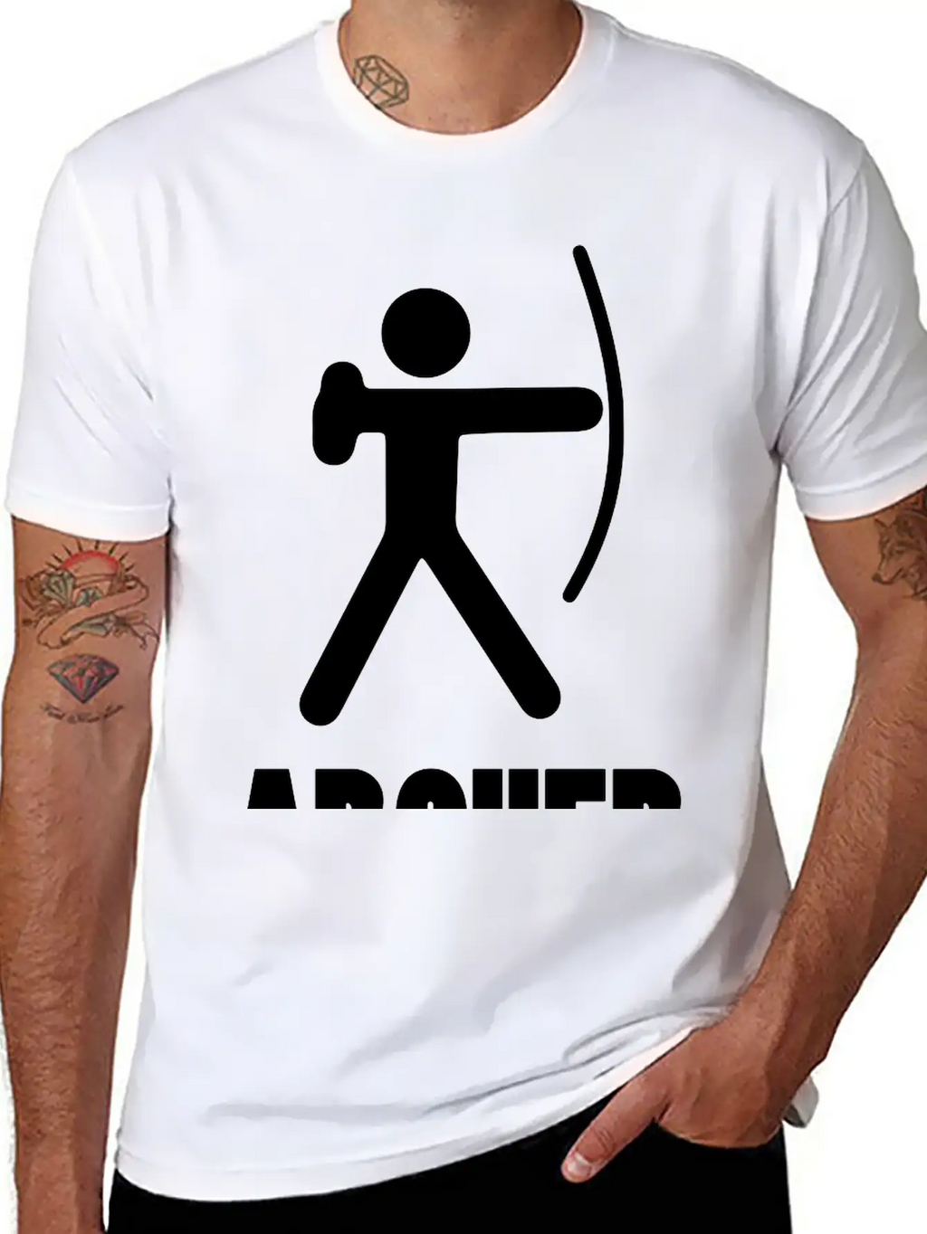 ARCHER (Archery Stickman/Stickfigure) Unisex Casual T-Shirt – Clean Design For Daily Comfort