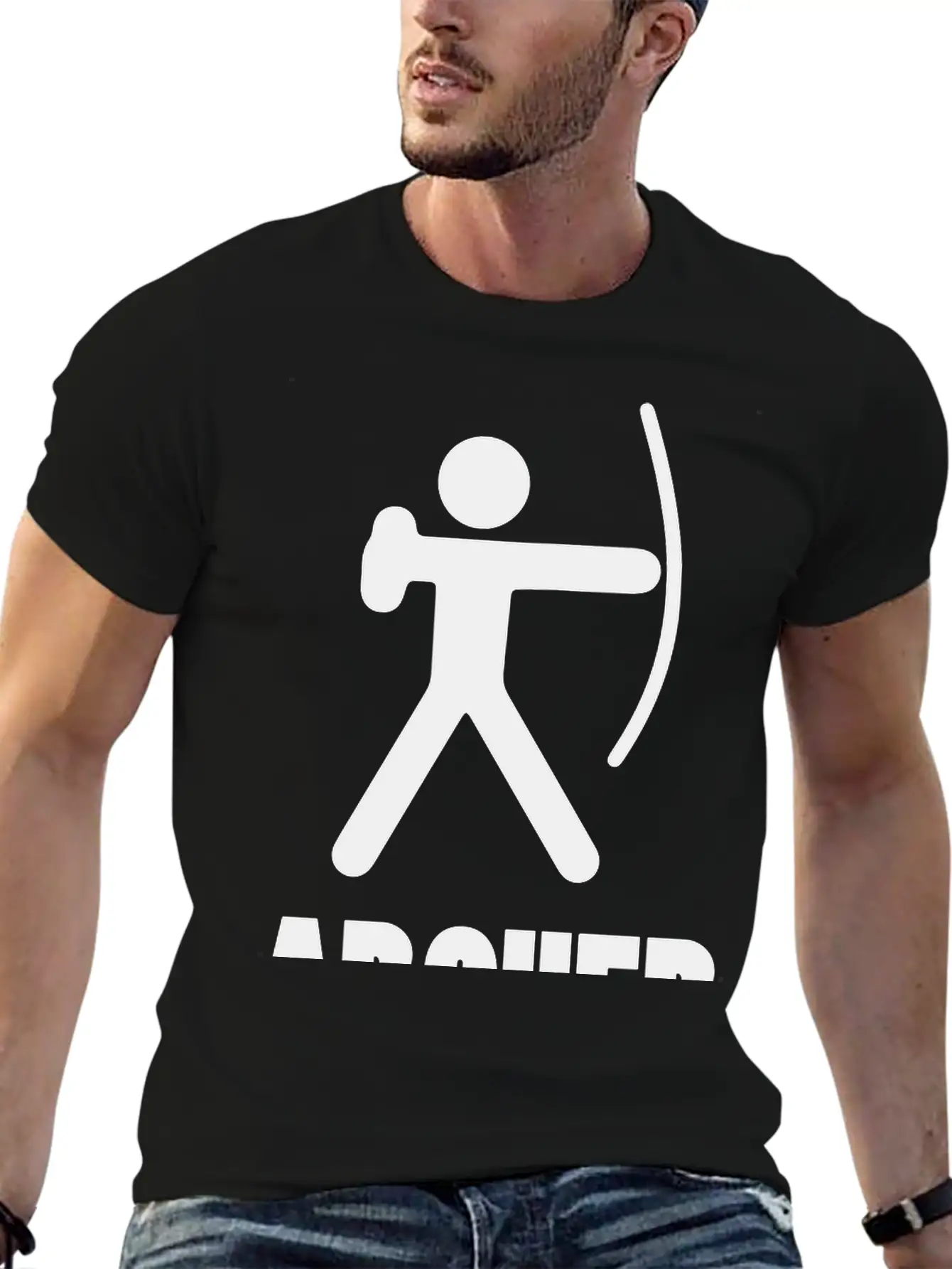 ARCHER (Archery Stickman/Stickfigure) Unisex Casual T-Shirt – Clean Design For Daily Comfort
