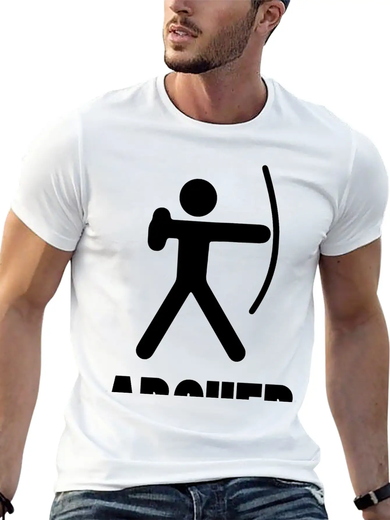 ARCHER (Archery Stickman/Stickfigure) Unisex Casual T-Shirt – Clean Design For Daily Comfort