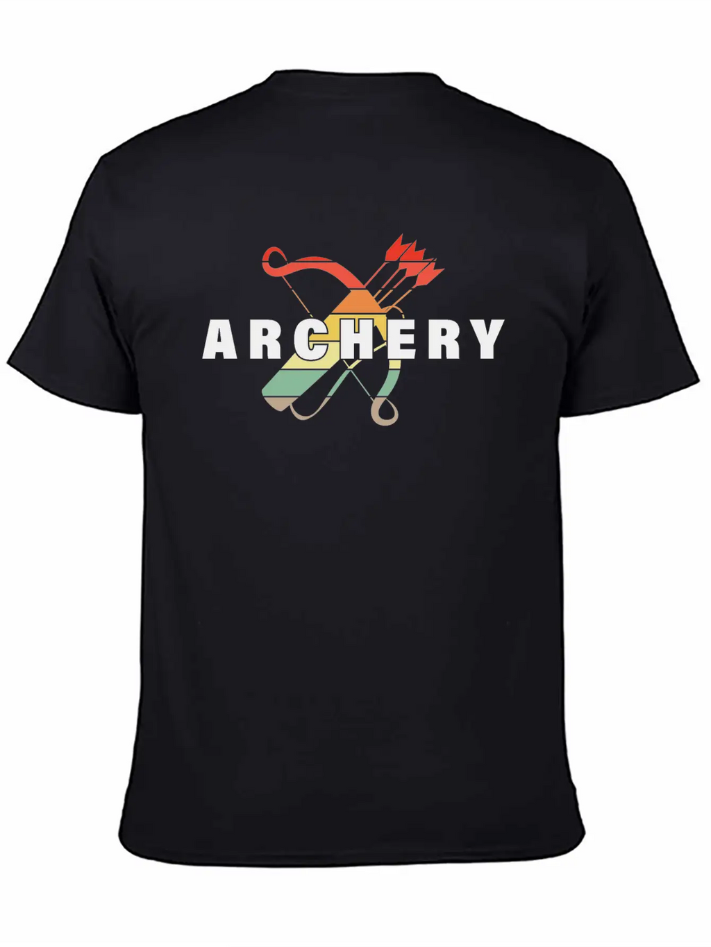 Archery Archery Sport Bow And Arrow Motif Unisex Short Sleeve Soft Cotton T-Shirt – Casual Everyday Wear