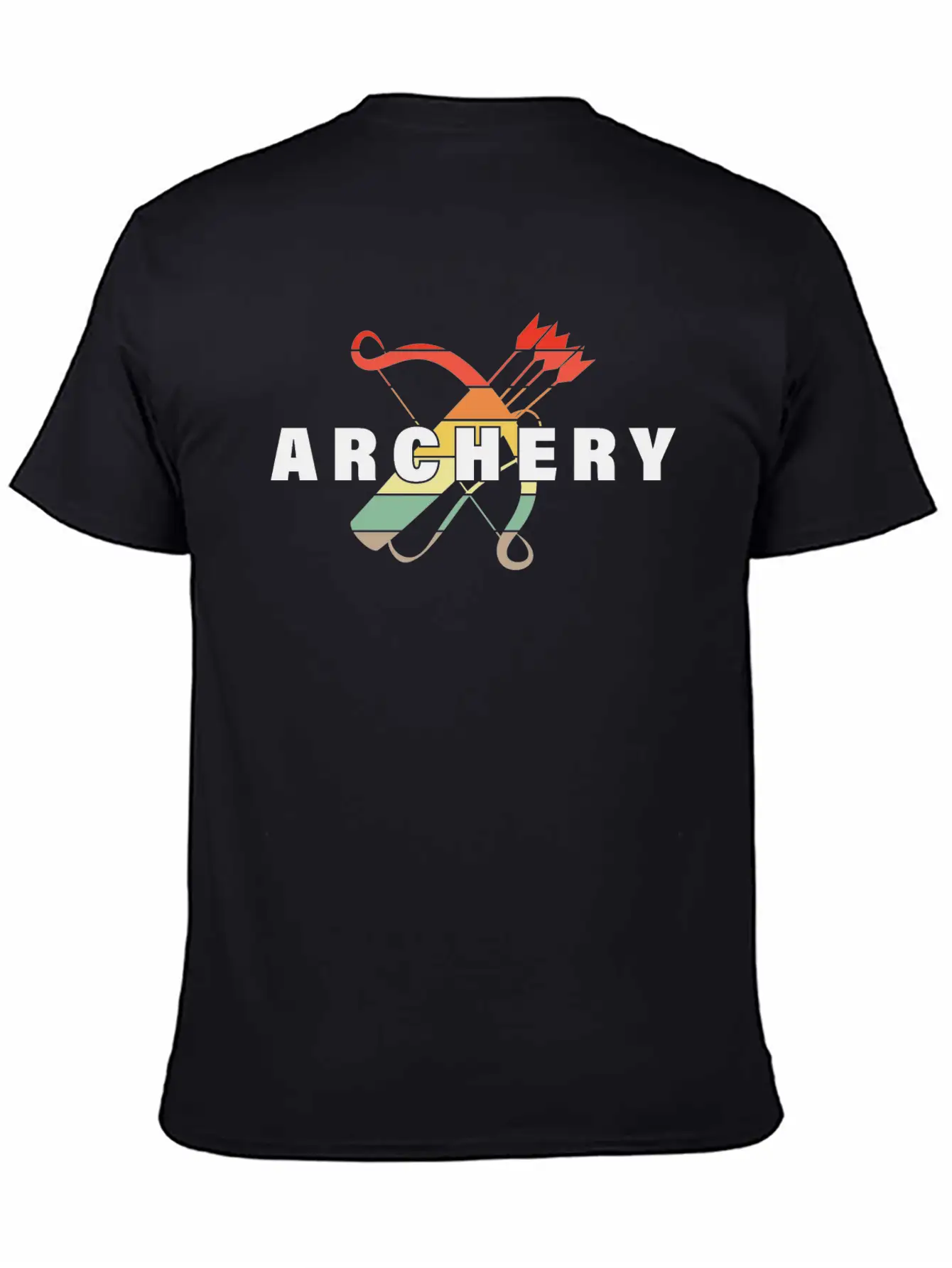 Archery Archery Sport Bow And Arrow Motif Unisex Short Sleeve Soft Cotton T-Shirt – Casual Everyday Wear