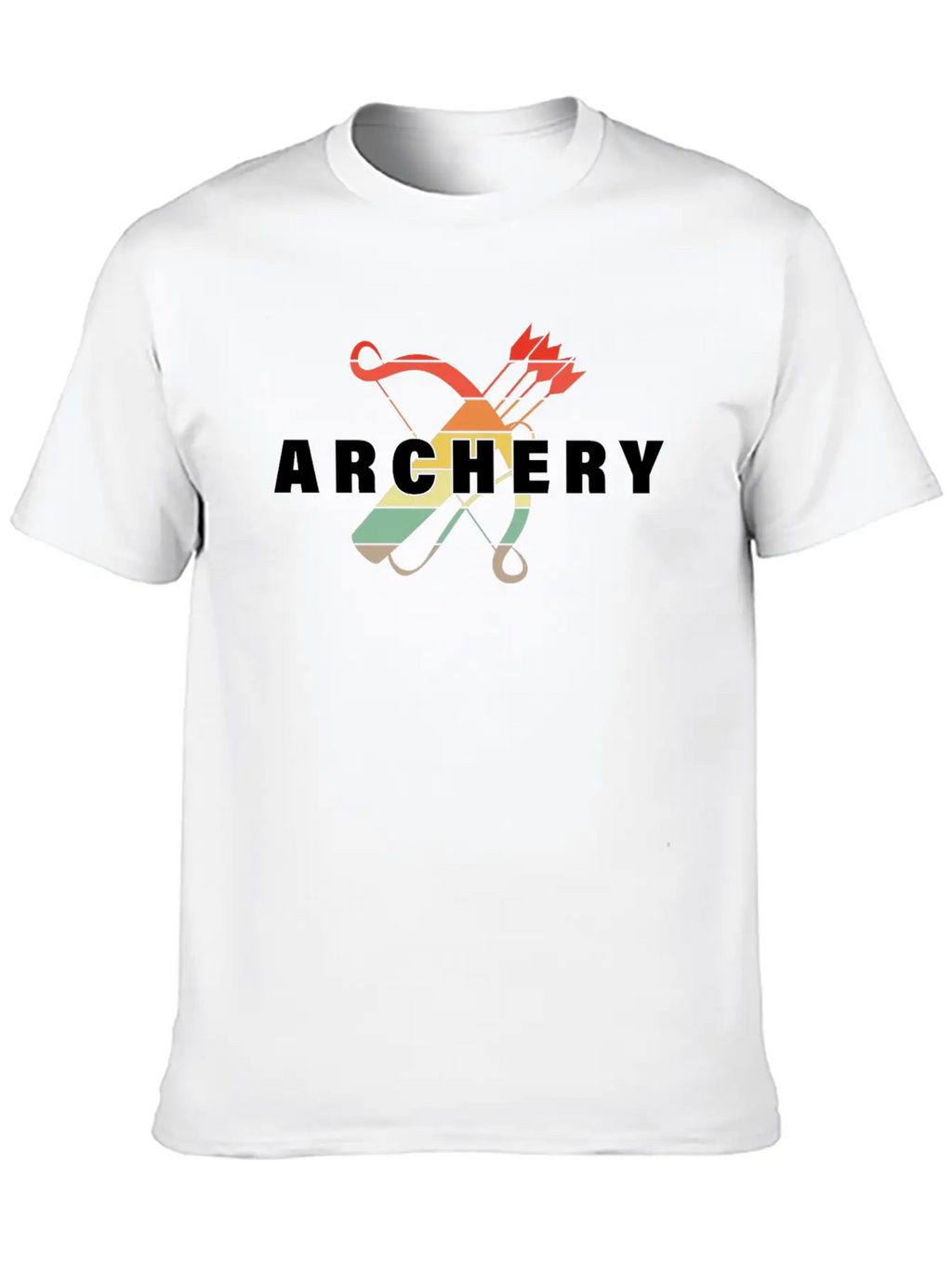 Archery Archery Sport Bow And Arrow Motif Unisex Short Sleeve Soft Cotton T-Shirt – Casual Everyday Wear