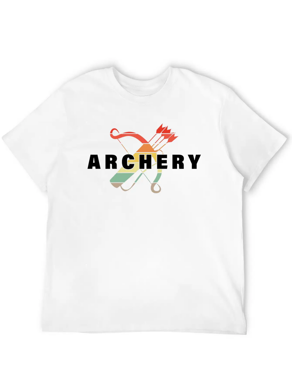 Archery Archery Sport Bow And Arrow Motif Unisex Short Sleeve Soft Cotton T-Shirt – Casual Everyday Wear