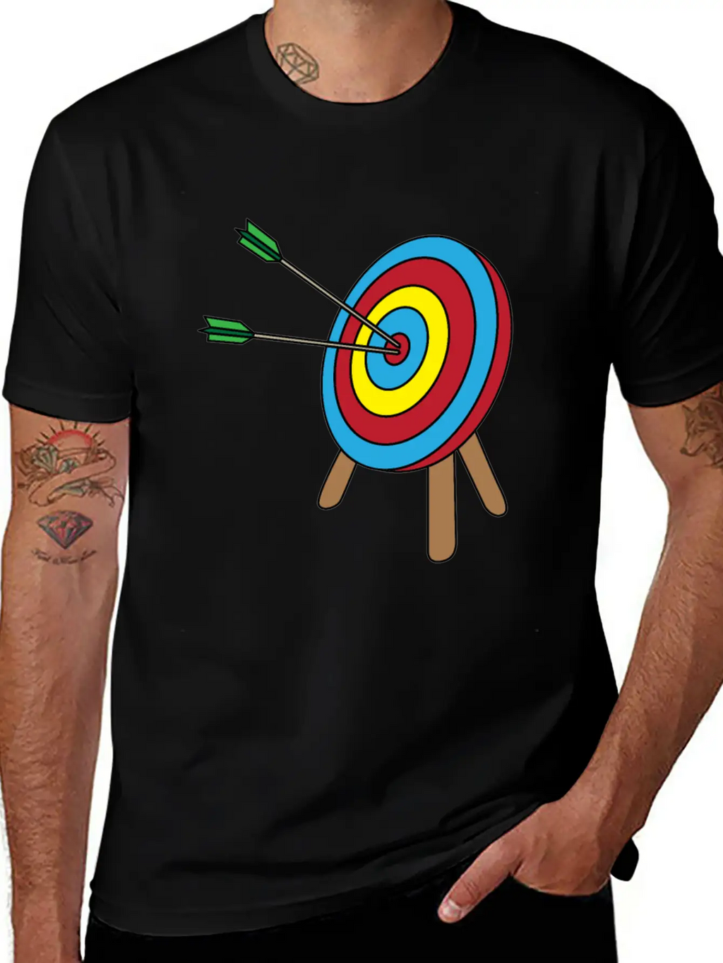 Archery Bow And Arrow Longbow Gift Casual Graphic T-Shirt – Simple And Comfortable Daily Wear