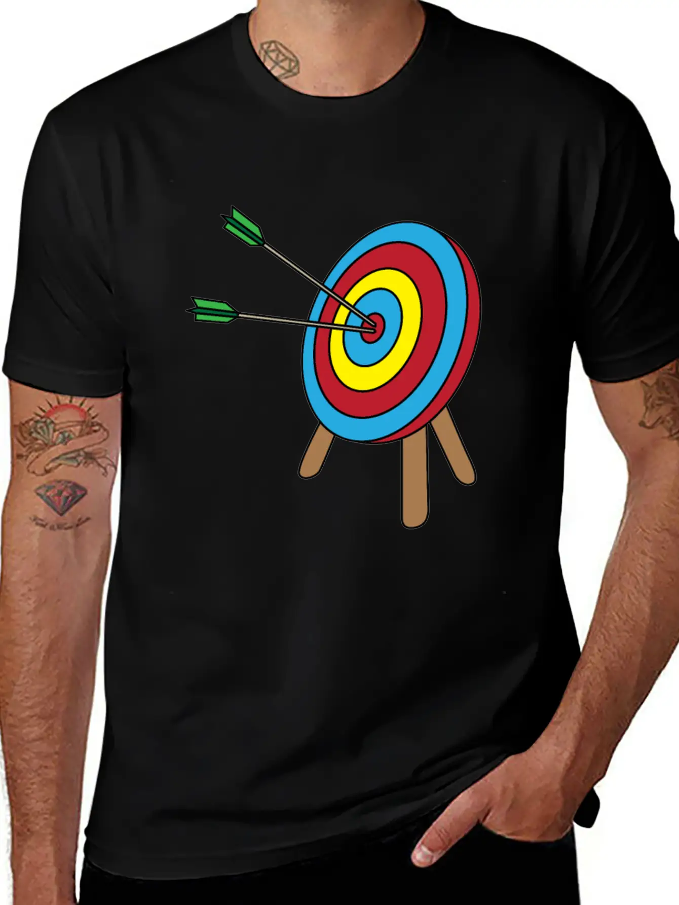 Archery Bow And Arrow Longbow Gift Casual Graphic T-Shirt – Simple And Comfortable Daily Wear