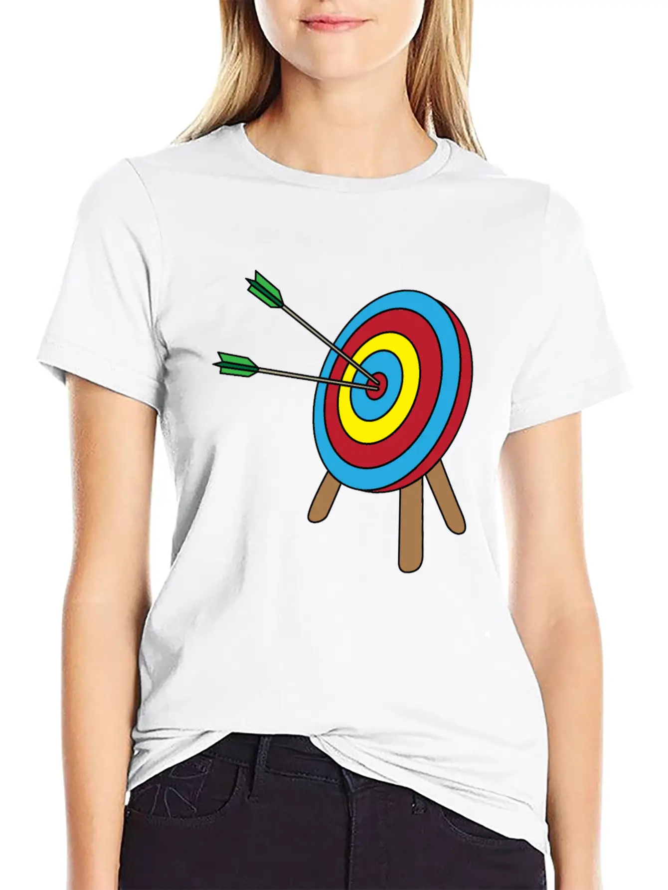 Archery Bow And Arrow Longbow Gift Casual Graphic T-Shirt – Simple And Comfortable Daily Wear