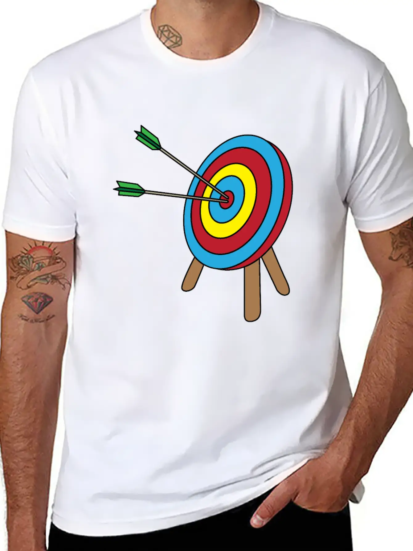 Archery Bow And Arrow Longbow Gift Casual Graphic T-Shirt – Simple And Comfortable Daily Wear