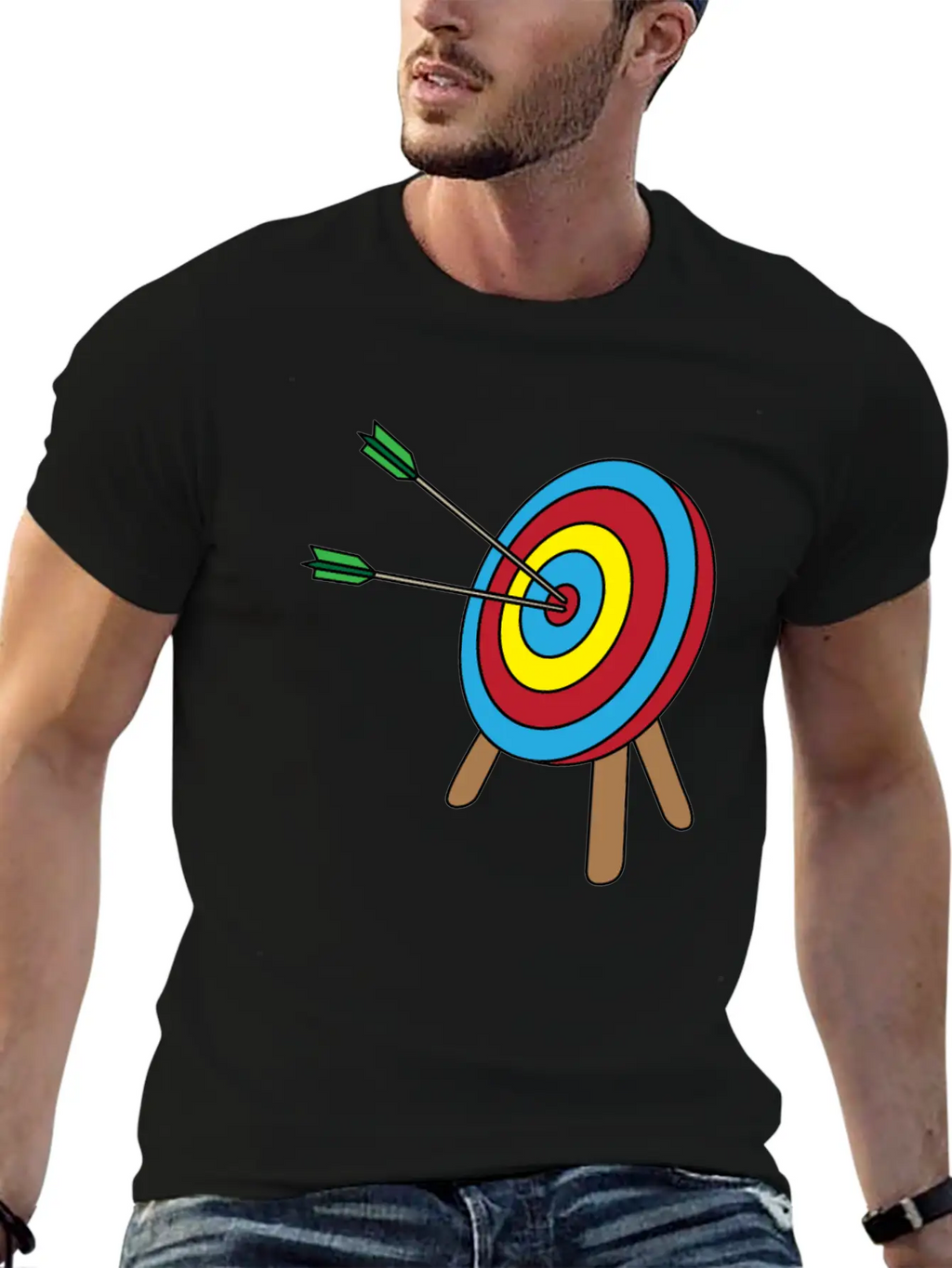 Archery Bow And Arrow Longbow Gift Casual Graphic T-Shirt – Simple And Comfortable Daily Wear